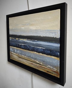 Between 2 silences— Abstract Minimalism, Oil Painting, Seaside, Contemporary art