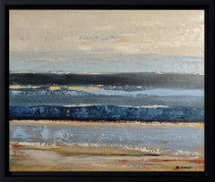 entre 2 silences — Abstract Minimalism, Oil Painting, Seaside, Contemporary art