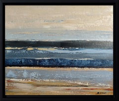 entre 2 silences - Minimalismo astratto, Pittura a olio, Mare, Arte contemporanea