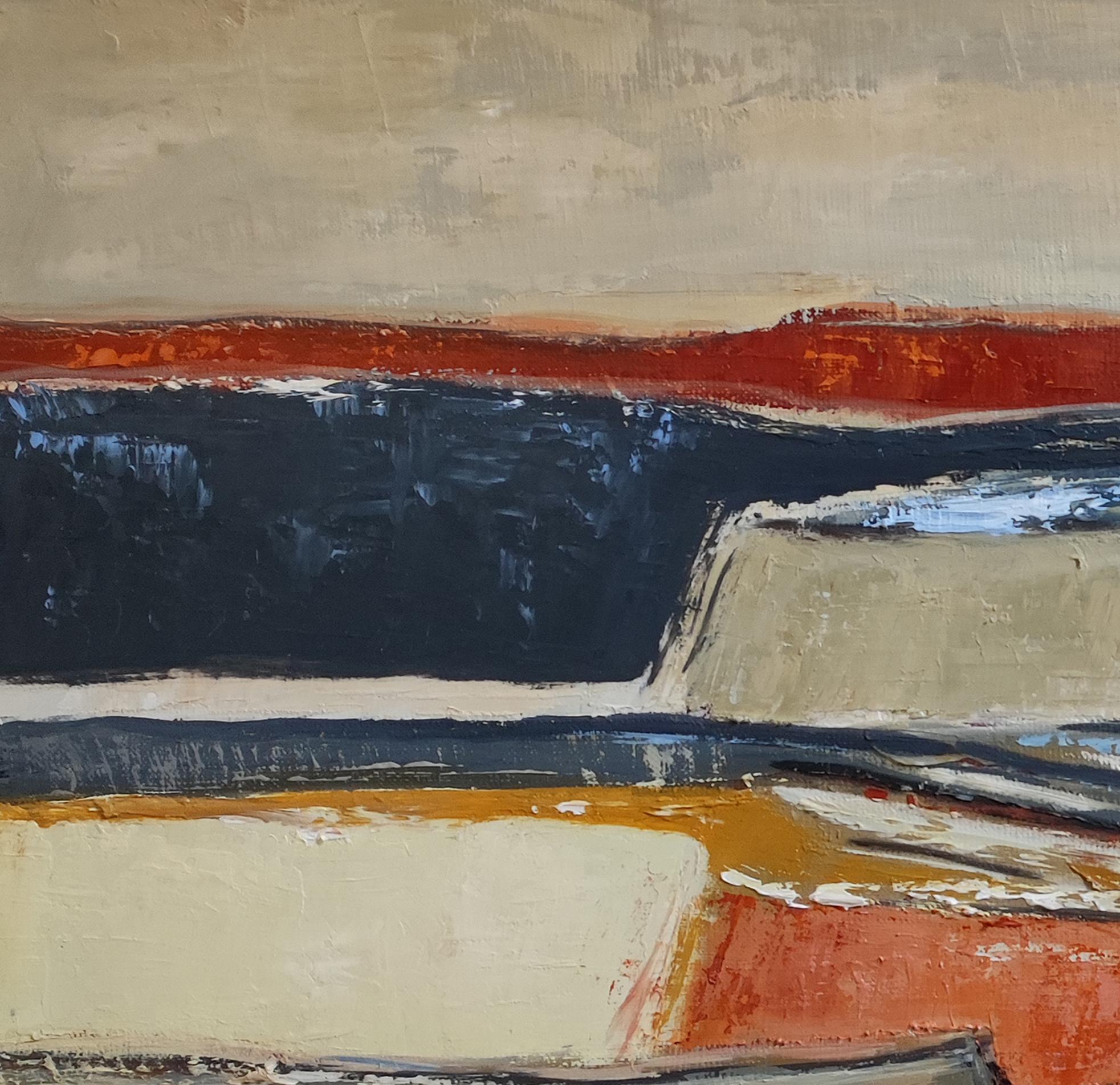 Intraprendere,  Paesaggio astratto, olio su tela, Espressionismo, Contemporaneo - Painting di SOPHIE DUMONT