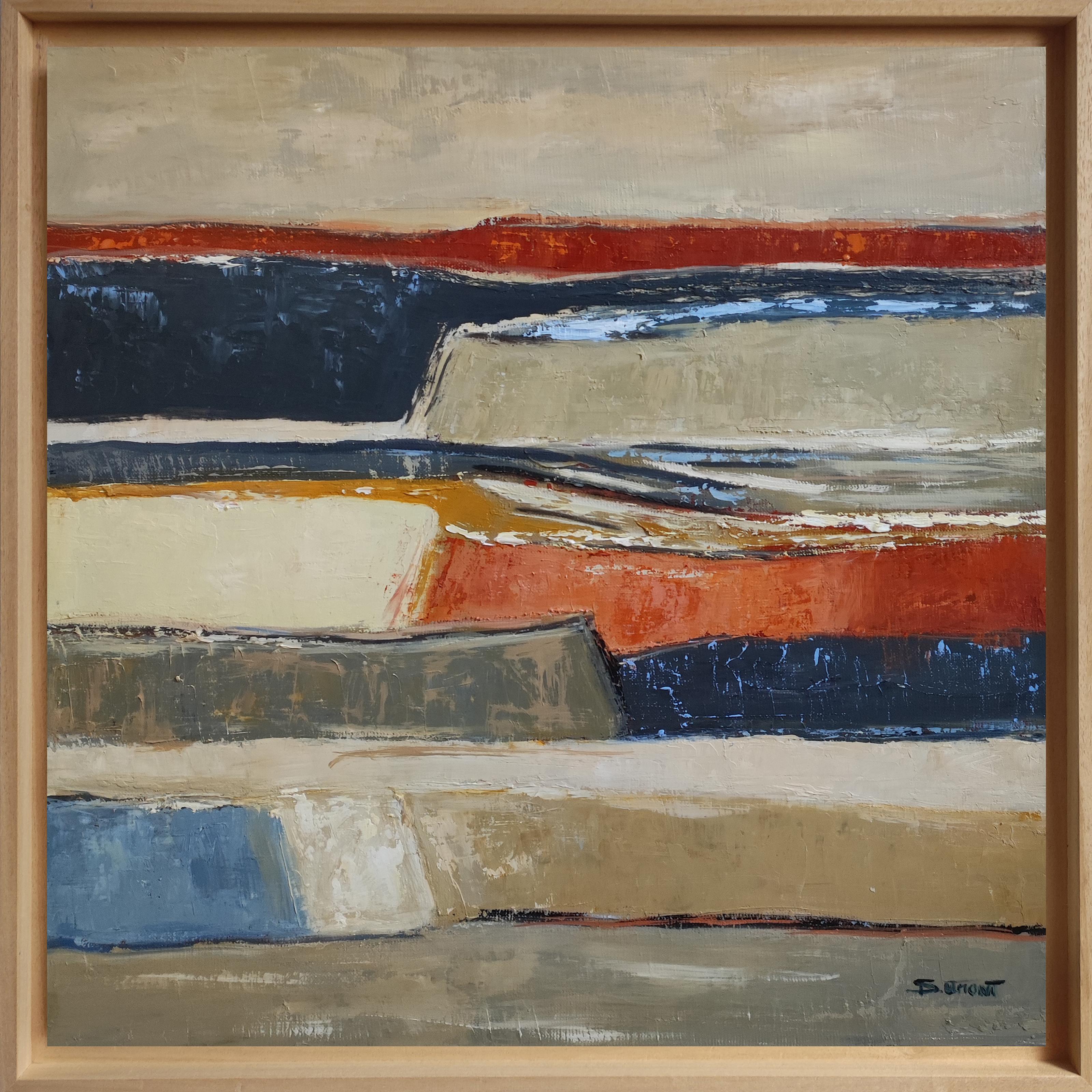 Intraprendere,  Paesaggio astratto, olio su tela, Espressionismo, Contemporaneo in vendita 4