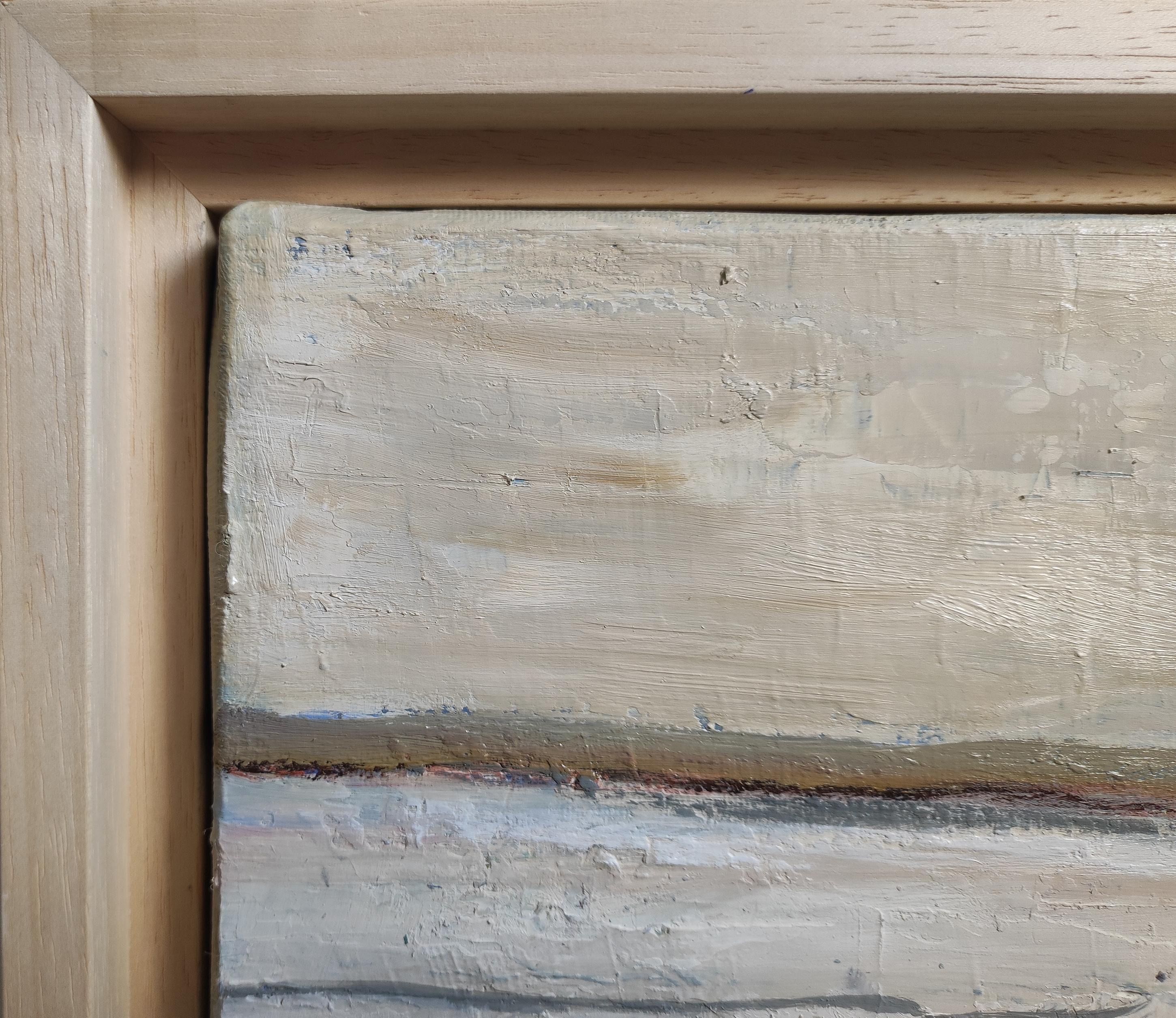 Entrelacs 4, Astratto, Paesaggio, Olio su tela,  Artista francese, contemporaneo - Landscape Painting Grigio di SOPHIE DUMONT