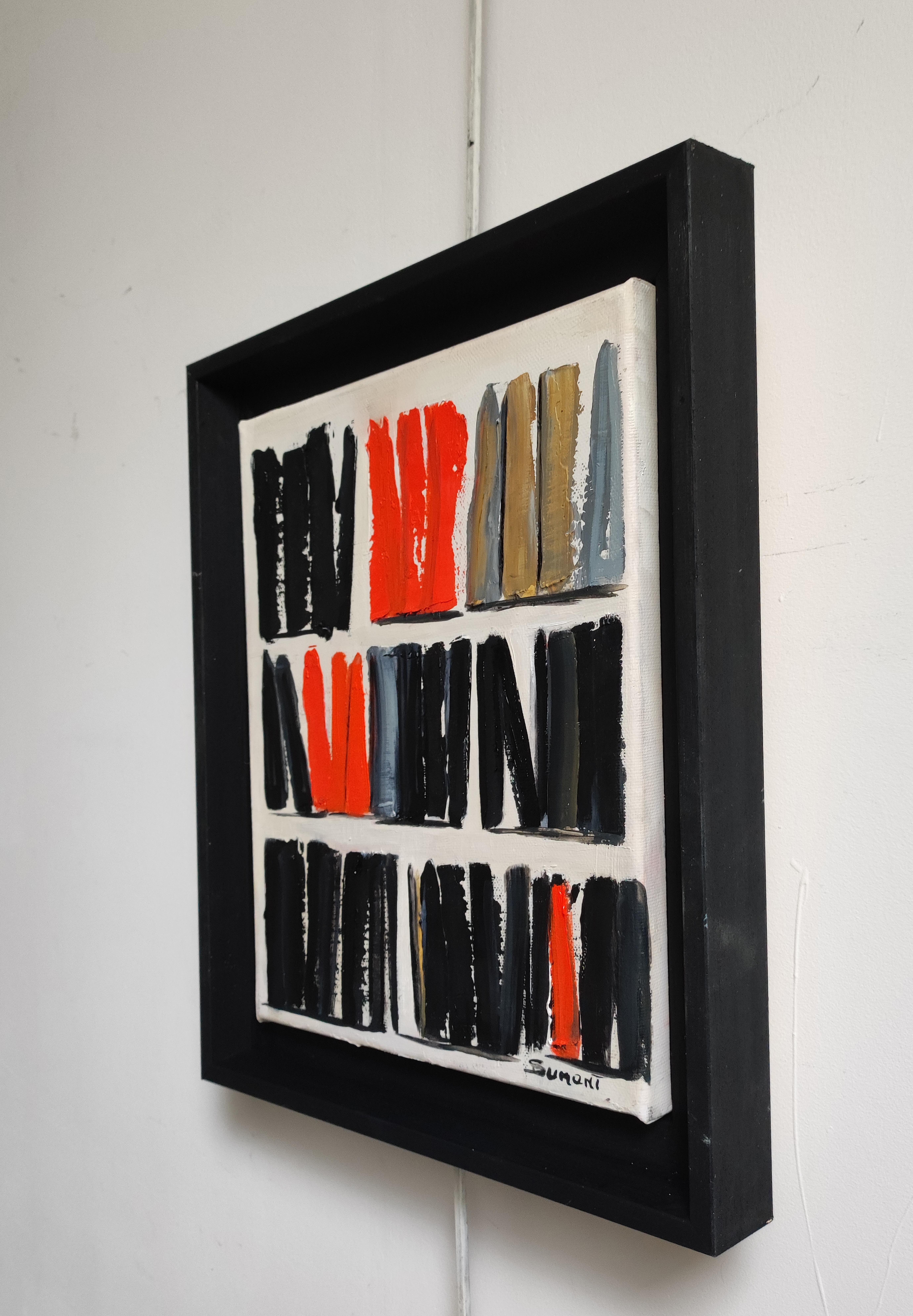  EPURE, minimalisme abstrait, rouge et noir, huile sur toile, expressionnisme, moderne en vente 9