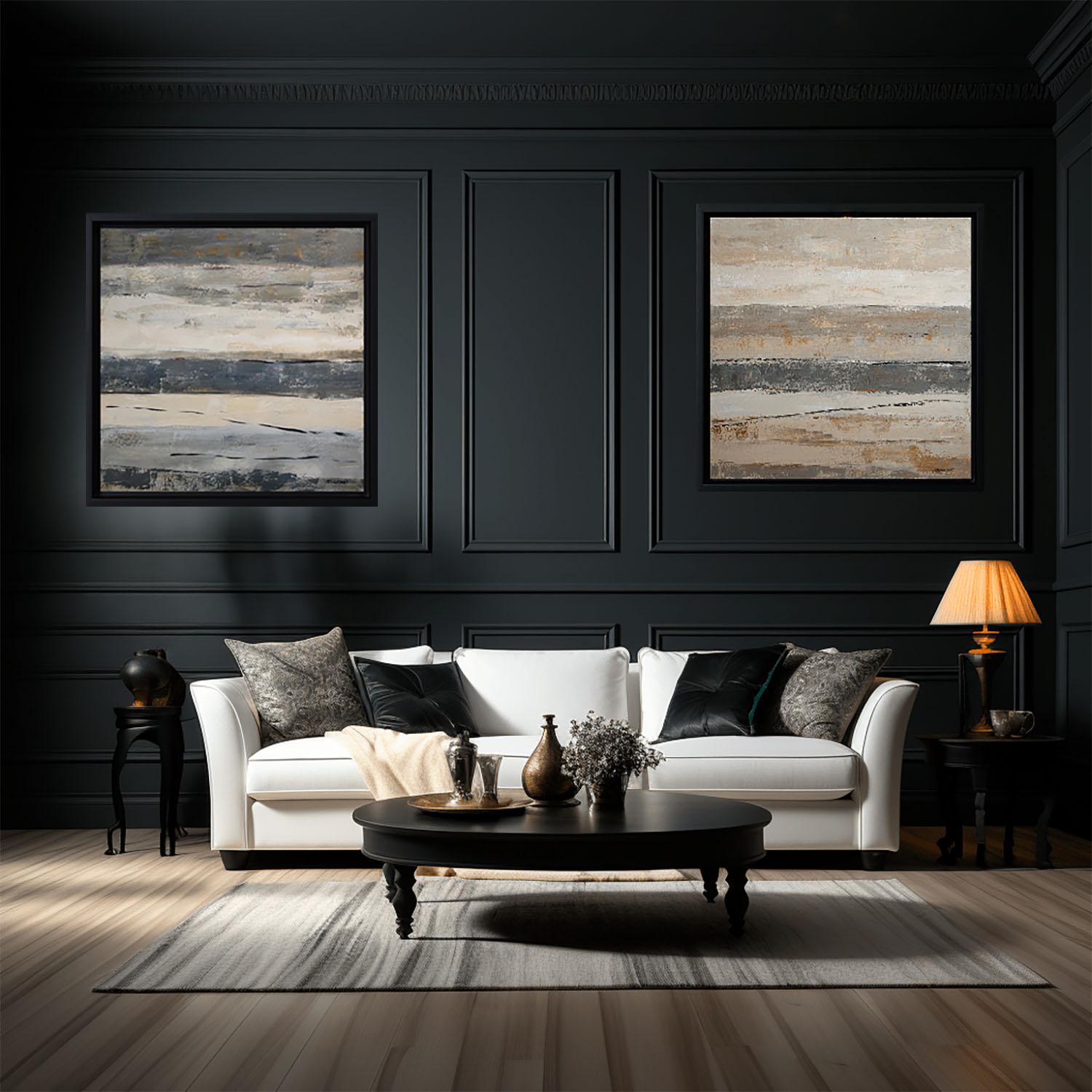 Luce evanescente, Paesaggio astratto, Contemporaneo, Moderno,  Minimalismo, Francese - Painting Espressionismo astratto di SOPHIE DUMONT
