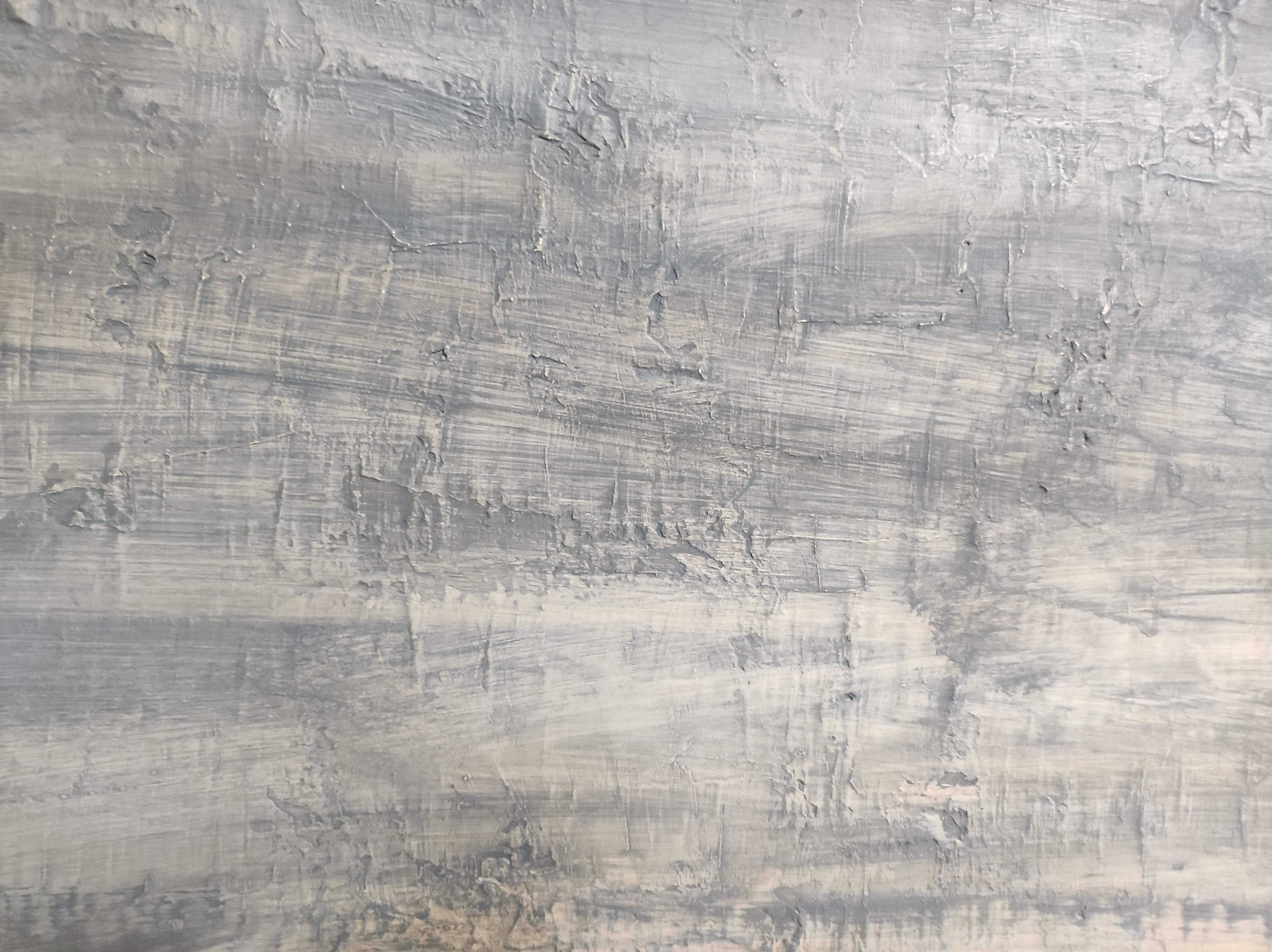 lumieres du soir, paysage abstrait, huile sur toile 95 x 124 cm For Sale 2