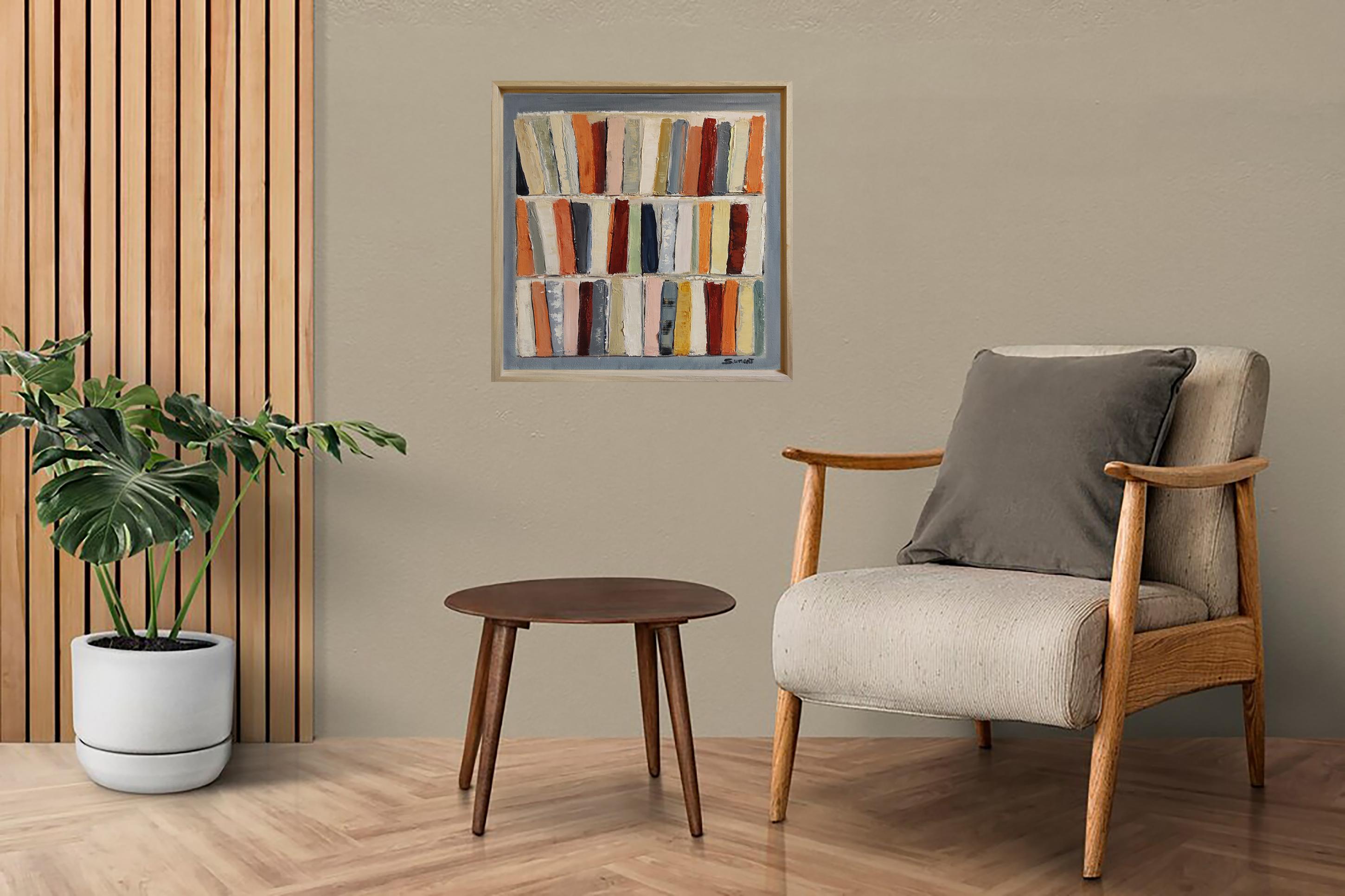 Fantasia, biblioteca, Astratto, colorato, Olio su tela, Espressionismo, Geometrico 5