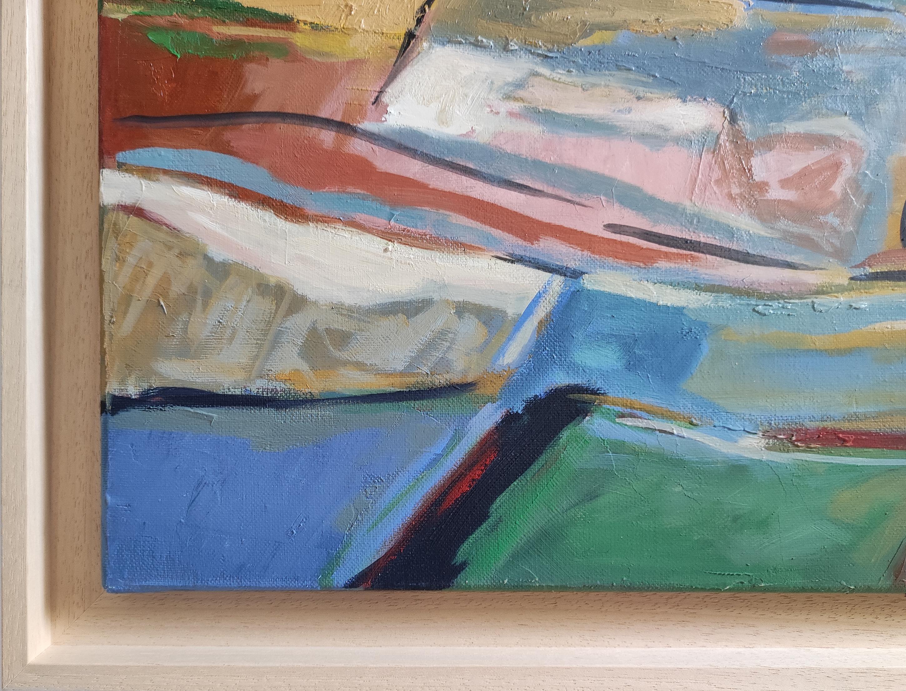 Campi festivi Paesaggio astratto, Campagna, Contemporaneo, Olio, Francese moderno 3