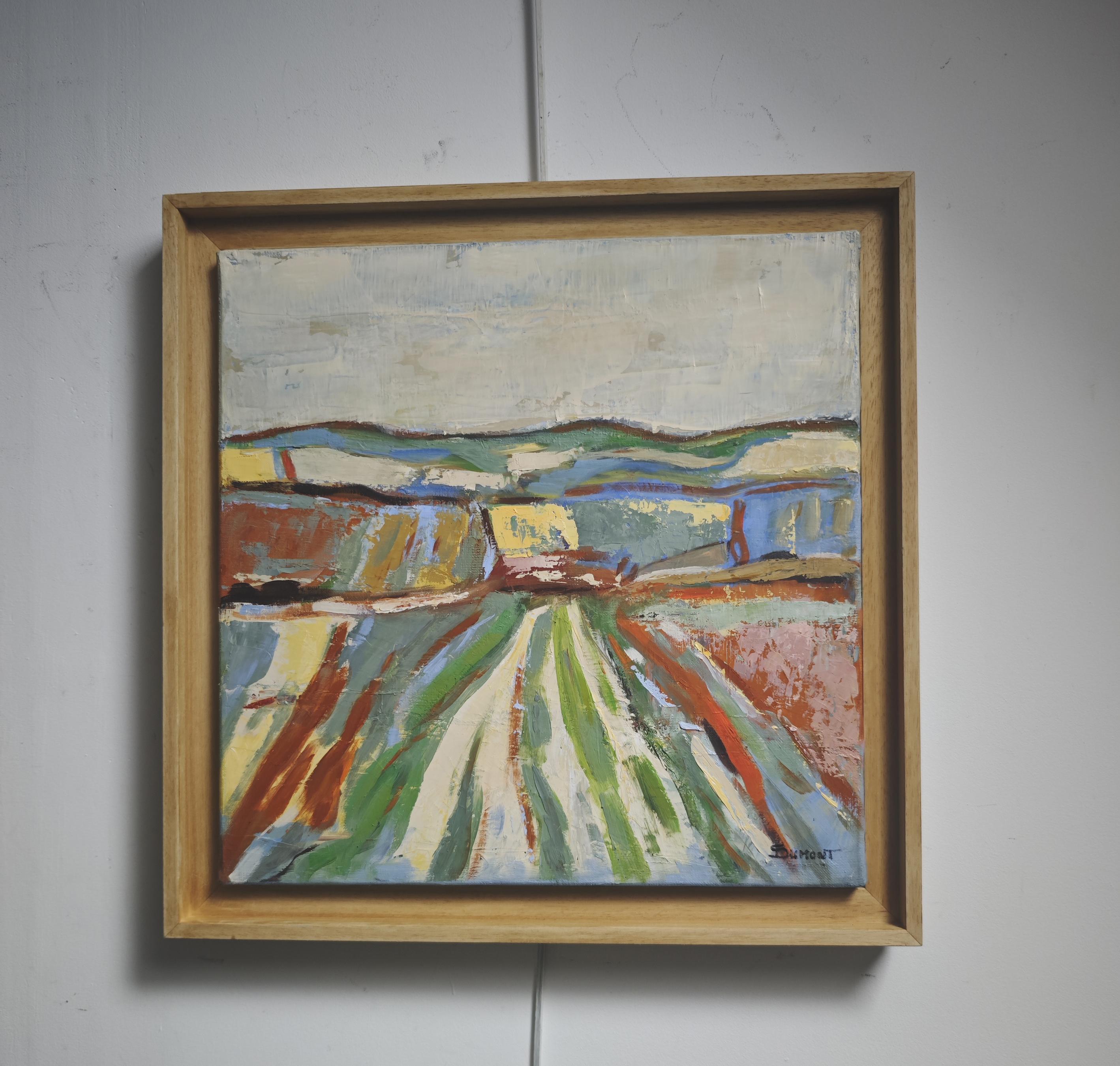 Fields in Motion- Original texturierte abstrakte Landschaft, Ölgemälde, Contemporary im Angebot 8