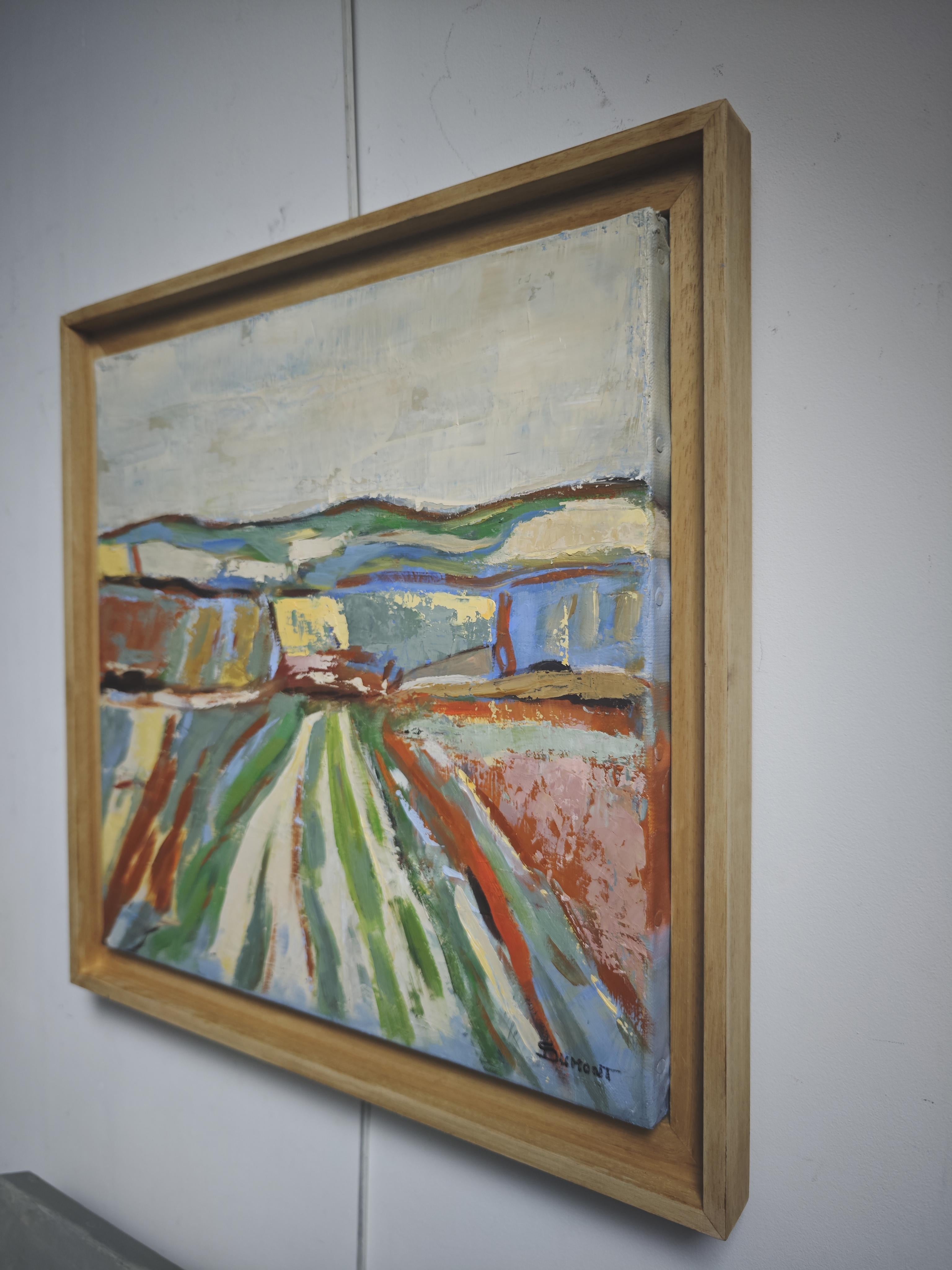 Fields in Motion- Original texturierte abstrakte Landschaft, Ölgemälde, Contemporary (Abstrakt), Painting, von SOPHIE DUMONT