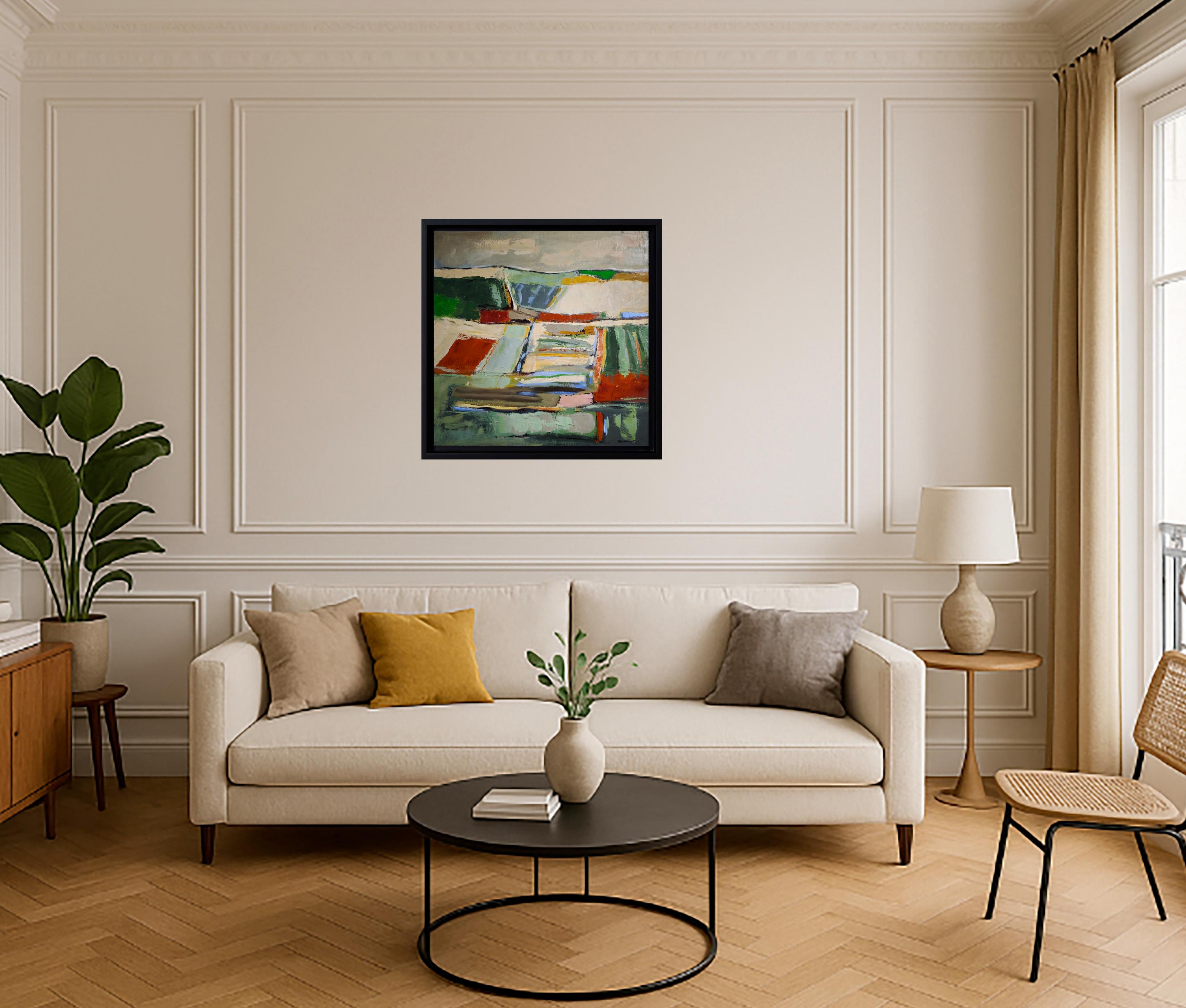 Fragments de paysage - Modern Abstract Landscape paint – Original Oil on Canvas im Angebot 2