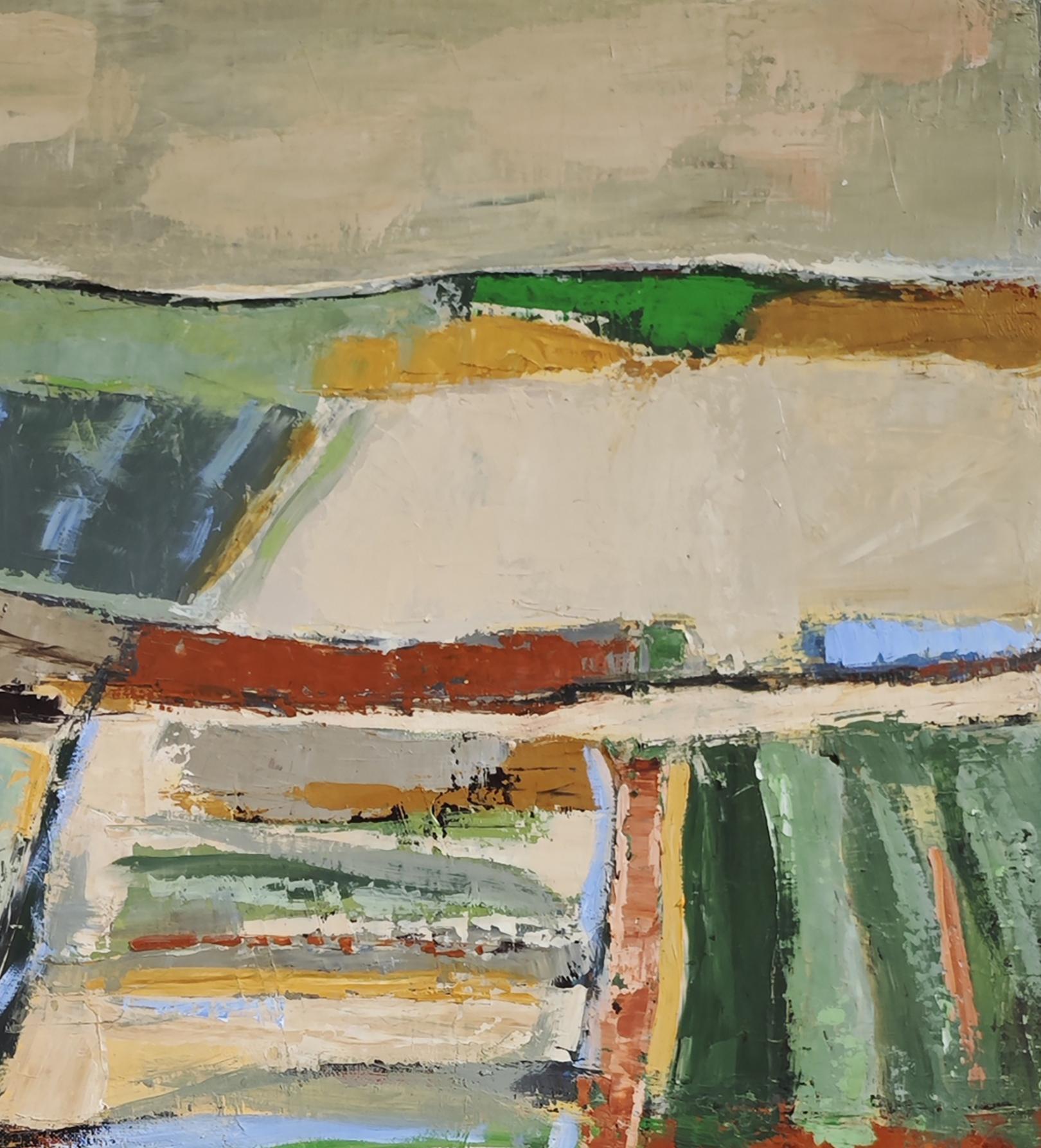 Fragments de paysage - Modern Abstract Landscape paint – Original Oil on Canvas im Angebot 4
