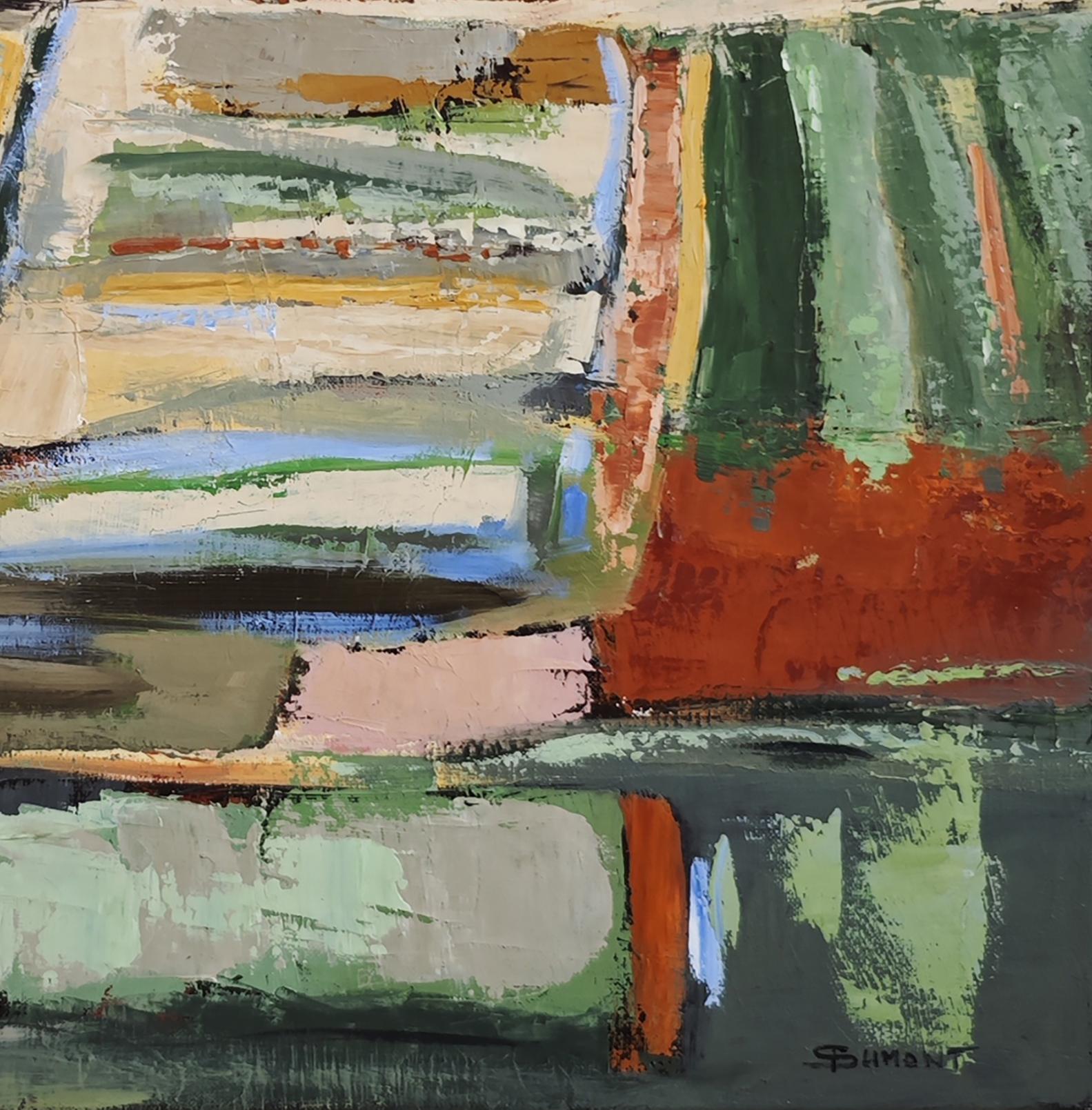 Fragments de paysage - Modern Abstract Landscape paint – Original Oil on Canvas im Angebot 6