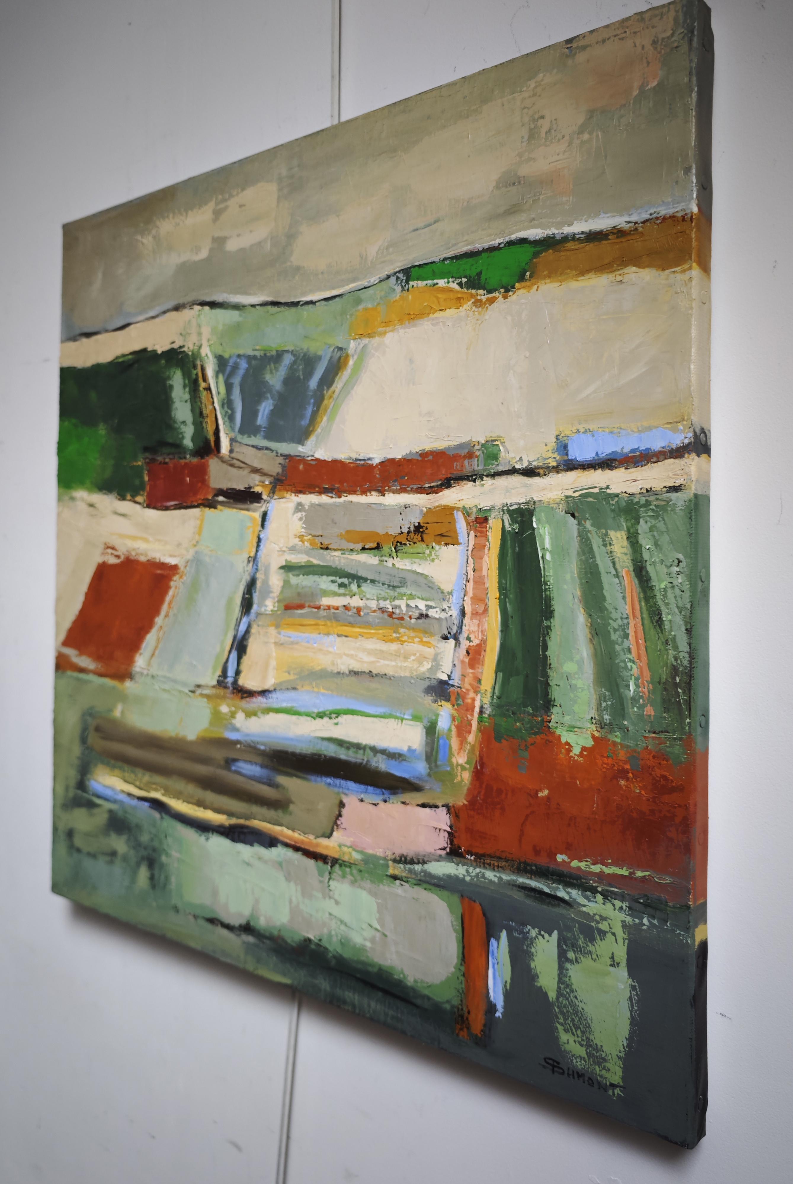 Fragments de paysage - Modern Abstract Landscape paint – Original Oil on Canvas – Painting von SOPHIE DUMONT