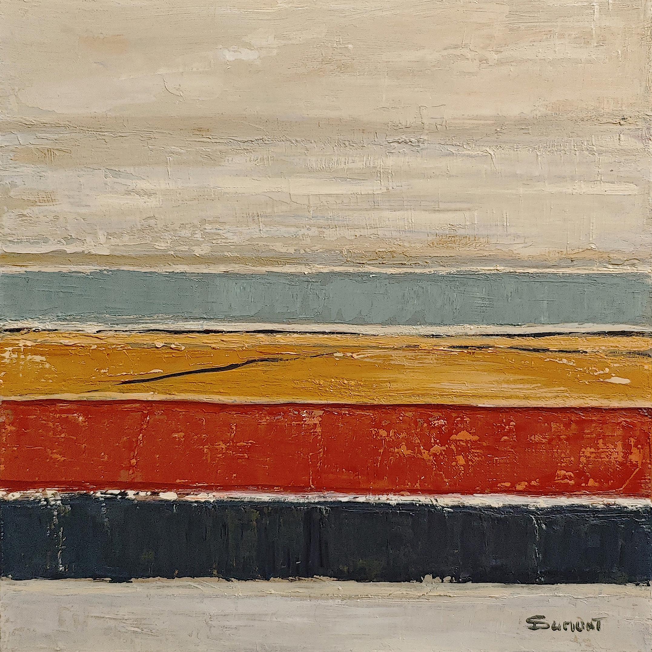 Fusion der Elemente, Abstrakt, Landschaft, Contemporary, Öl, Französisch, strukturiert – Painting von SOPHIE DUMONT