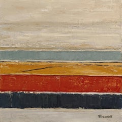 Fusion of Elements, Abstract, Landscape, Contemporary, Oil, French, textured
