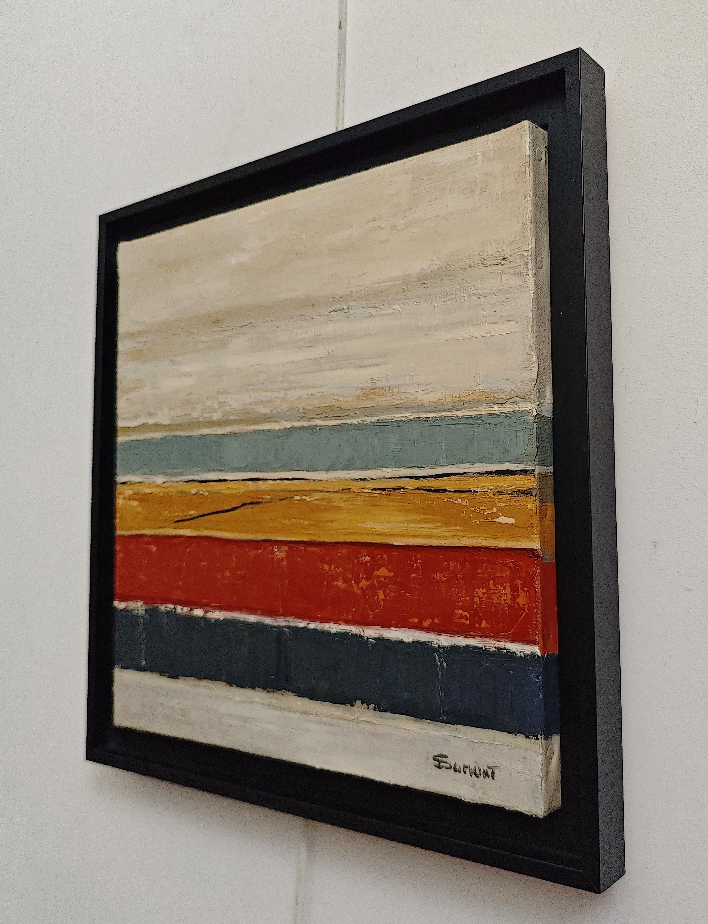 Fusion der Elemente, Abstrakt, Landschaft, Contemporary, Öl, Französisch, strukturiert im Angebot 3