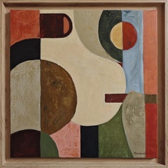 «Genèse», pintura geométrica abstracta contemporánea de Sophie Dumont