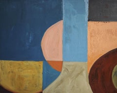 Geometric Resonance — Contemporary Geometric Abstract Painting, Oil on Canvas