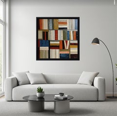 Geometrie de la pensee- Large Abstract Library – Oil on canvas, Contemporary art