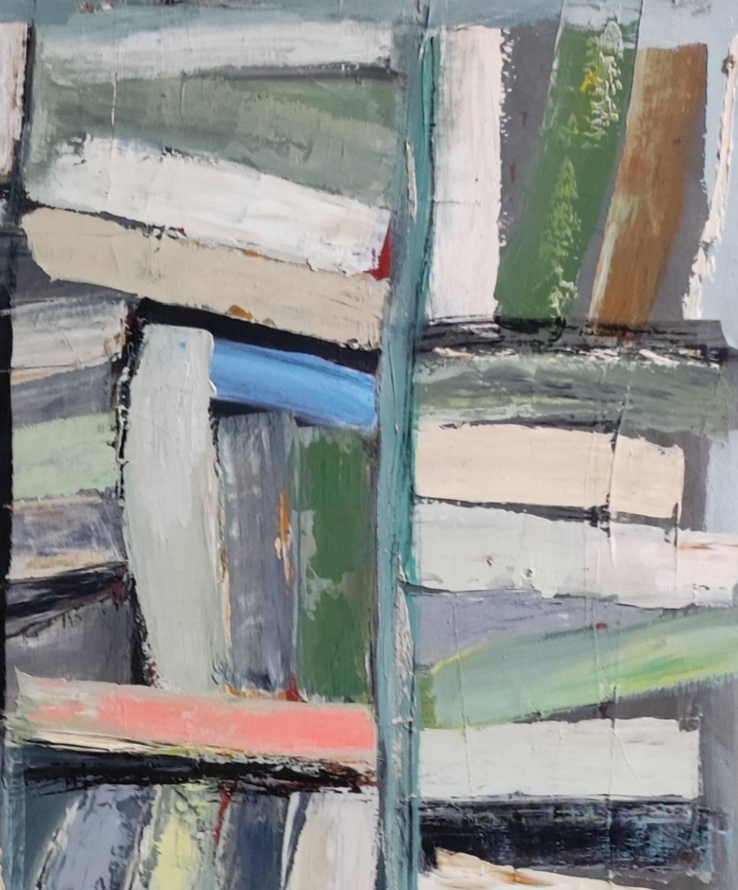 This painting will be exhibited at the Charles Leandre museum in Conde-sur-Noireau from 03/16 to 09/22/2024

Abstract still life with abstract books. oil on canvas in the series of libraries that the artist has been working on since 2016.
the books