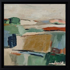 Horizon, Abstract Countryside, Contemporary, Oil on canvas, French