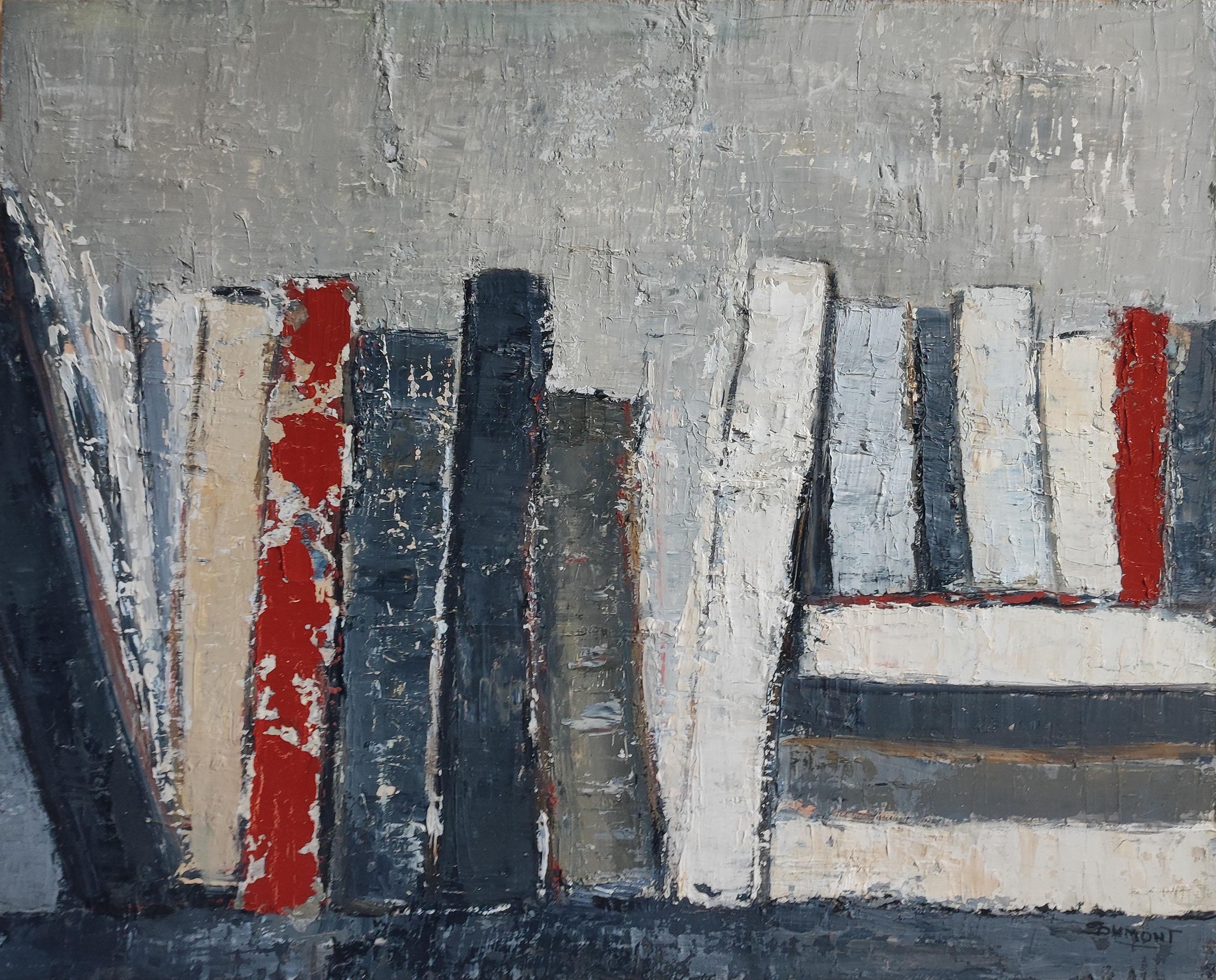 In ottavo, Astratto, Minimalismo, Texture, Espressionismo, Olio, Libri, Biblioteca in vendita 5