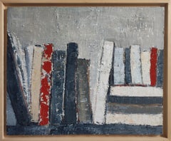 En octavo, Abstracto, Minimalismo, Texturas, Expresionismo, Óleo, Libros, Biblioteca