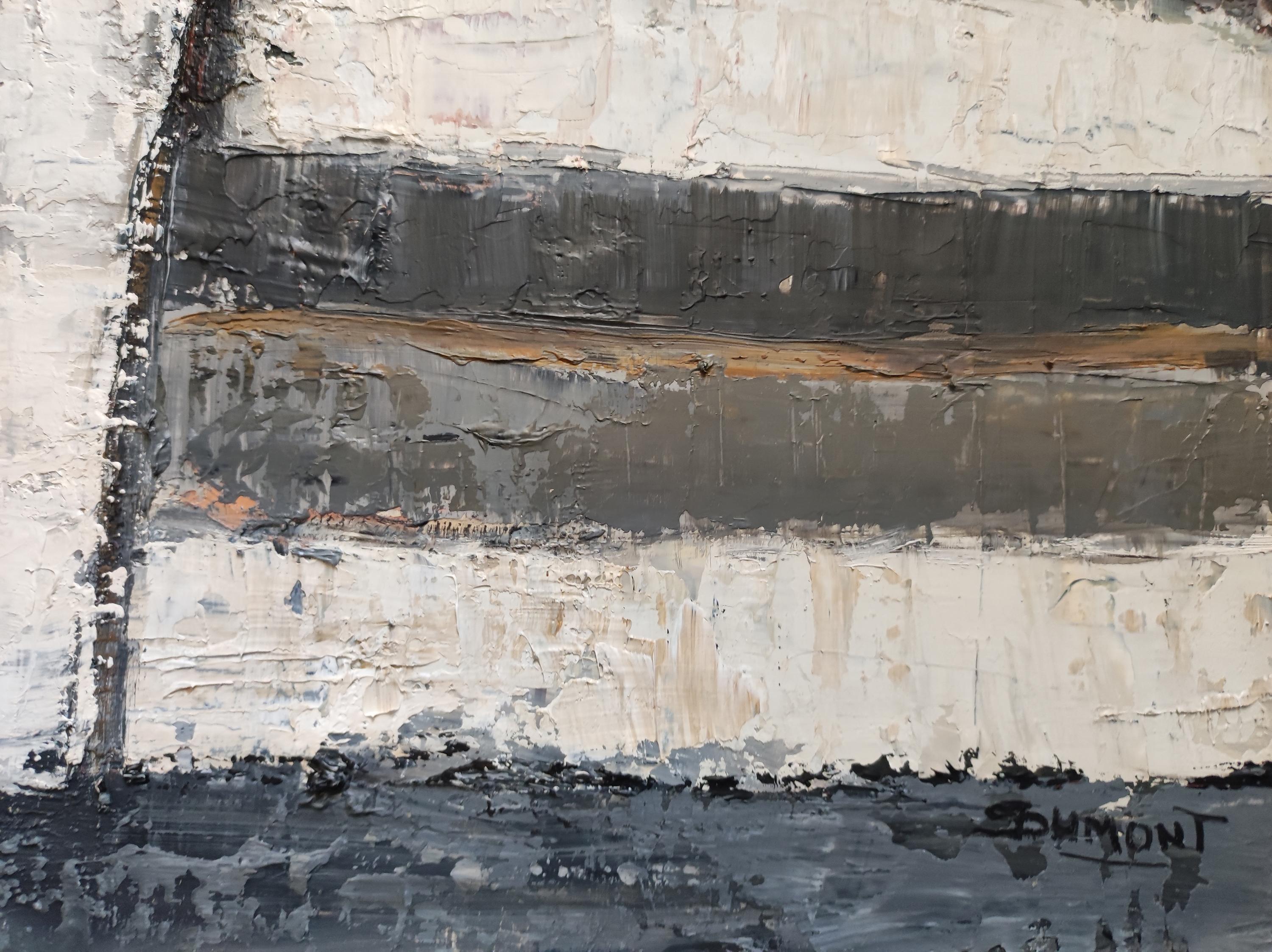 In ottavo, Astratto, Minimalismo, Texture, Espressionismo, Olio, Libri, Biblioteca - Painting di SOPHIE DUMONT