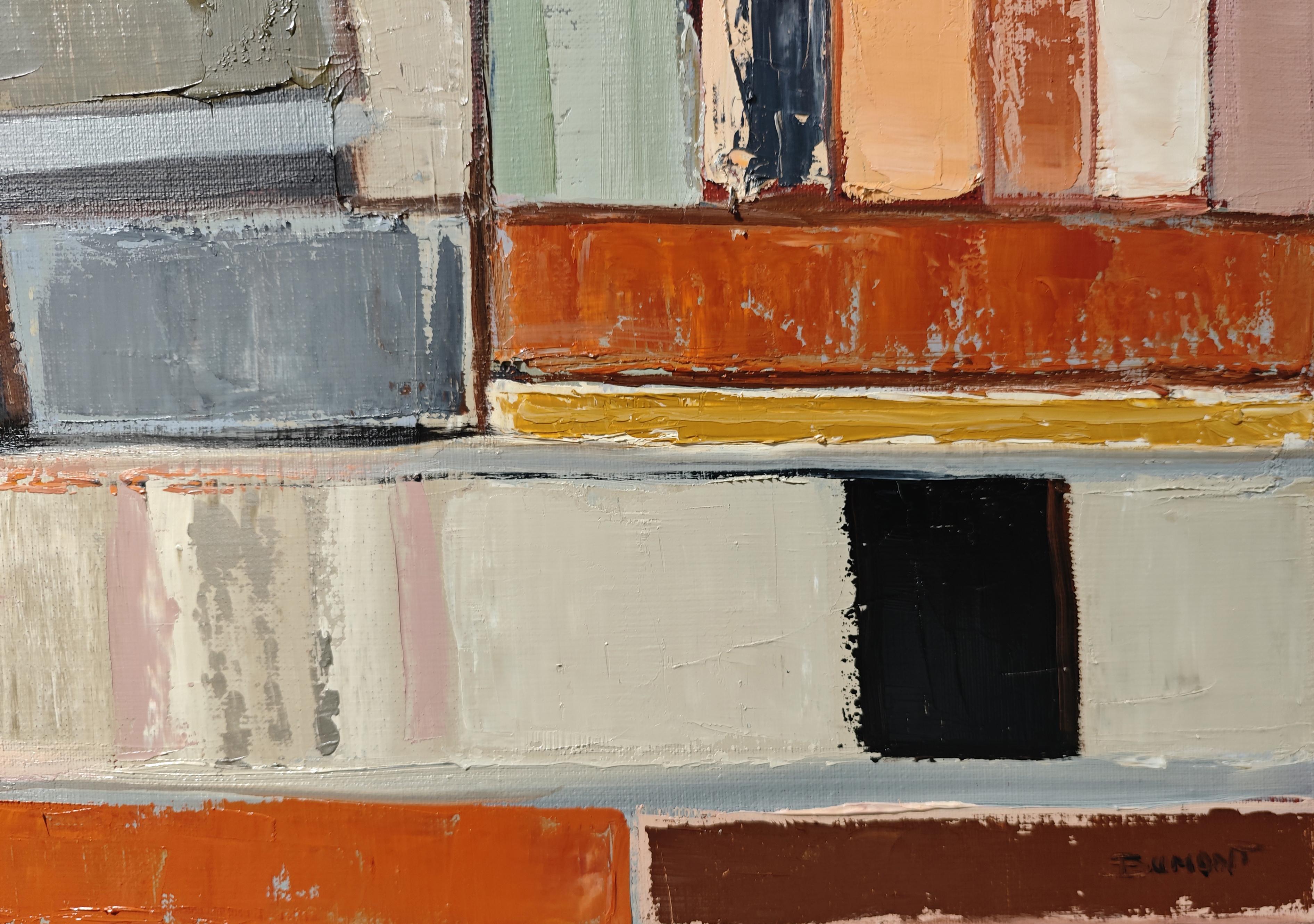 Interior Architecture - Modern Abstract Landscape paint – Original Oil on Canvas For Sale 2