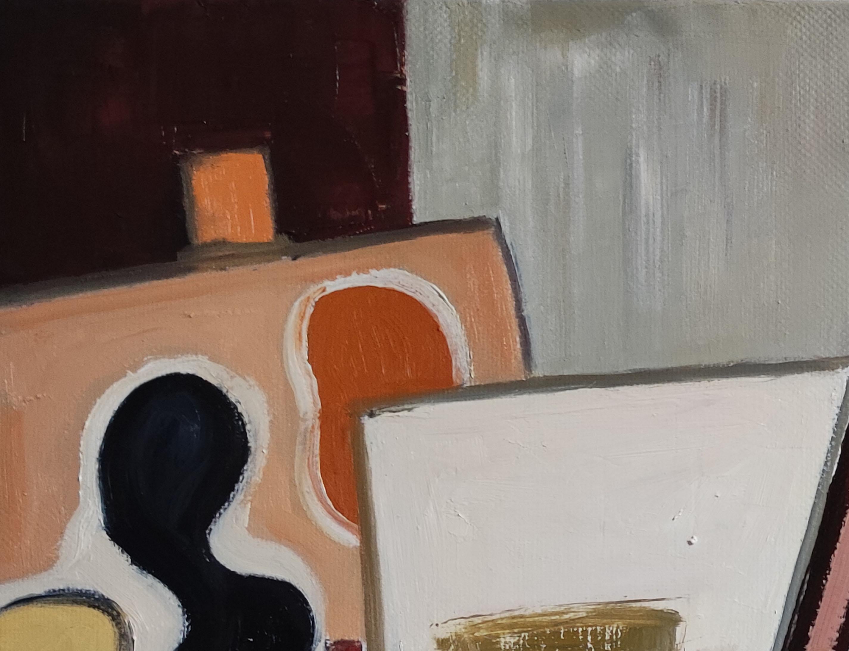 Jeu de cadres, Astratto, Cubismo, Olio su tela,  Arte moderna e contemporanea in vendita 1