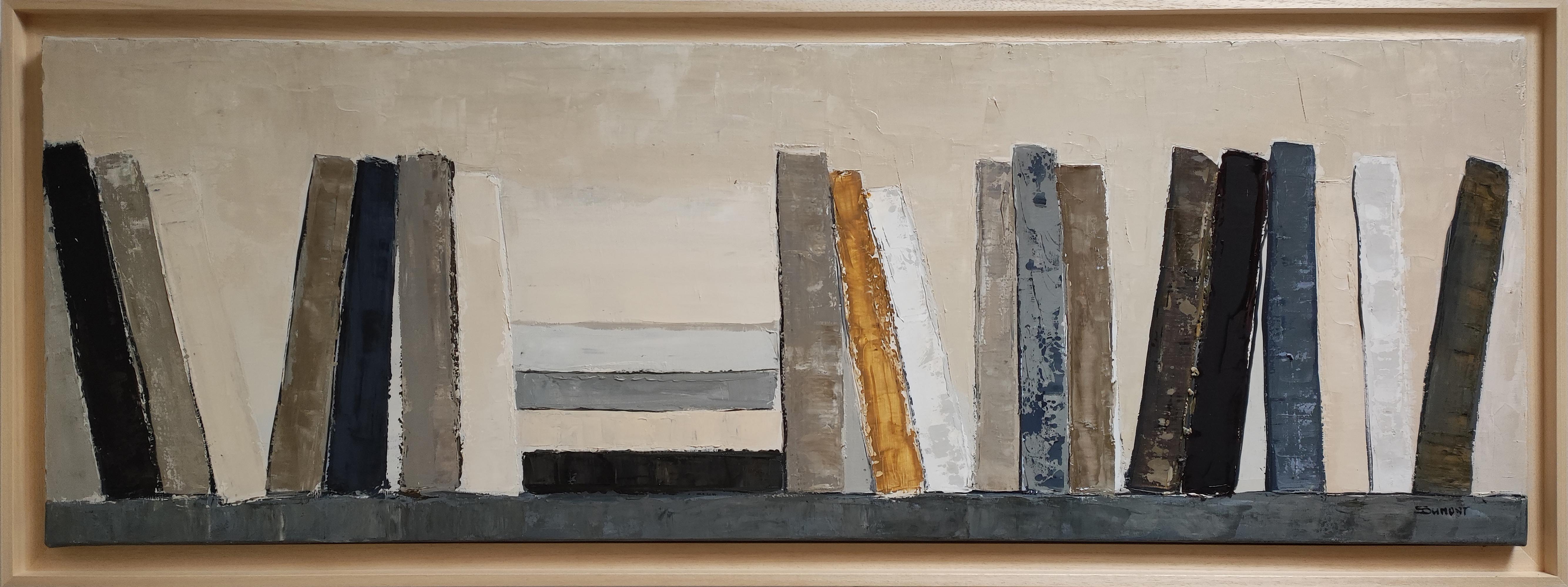 SOPHIE DUMONT Abstract Painting - Justesse, Abstract Library, Large geometric Contemporary, 2026