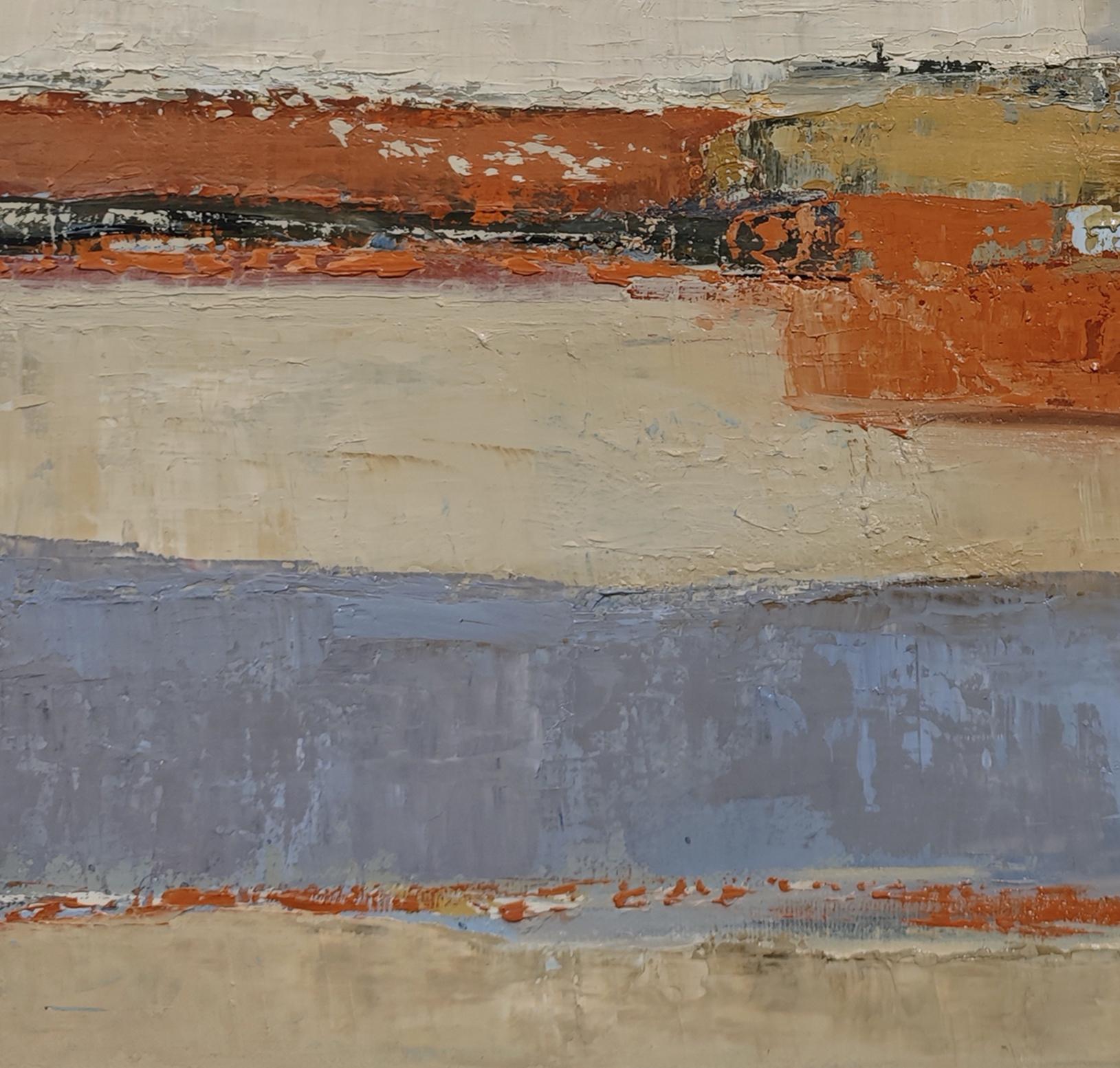 Lacis, Abstrakte Landschaft, Öl auf Leinwand, Zeitgenössische Kunst, Felder,  Französische Kunst im Angebot 2