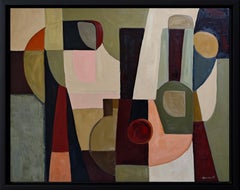 Latent Order – Abstract Geometric Oil Painting, Contemporary French Art, 2026