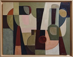 Latent Order – Abstract Geometric Oil Painting, Contemporary French Art, 2026