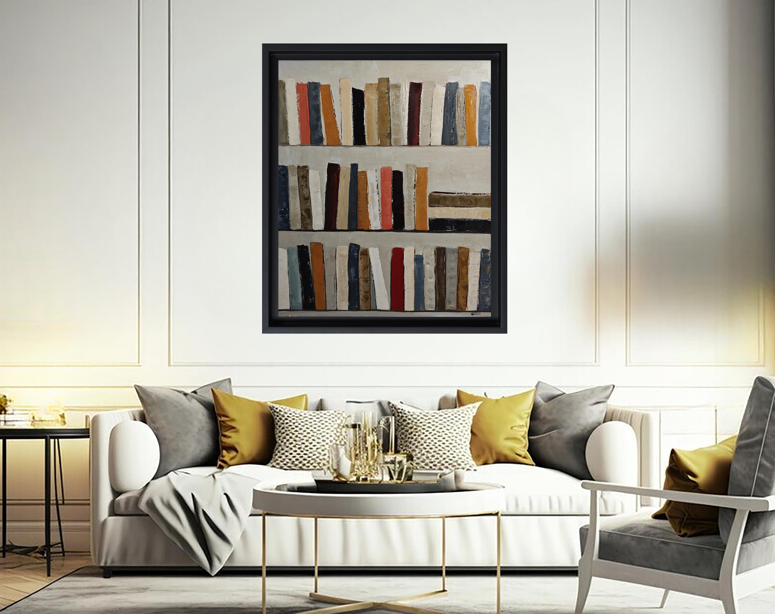 Strati di storia, astratto, Minimalismo, biblioteca, Colori, libri, Contemporaneo in vendita 2