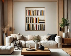 Layers of History, Large Textured Abstract Library, Contemporary Oil Painting