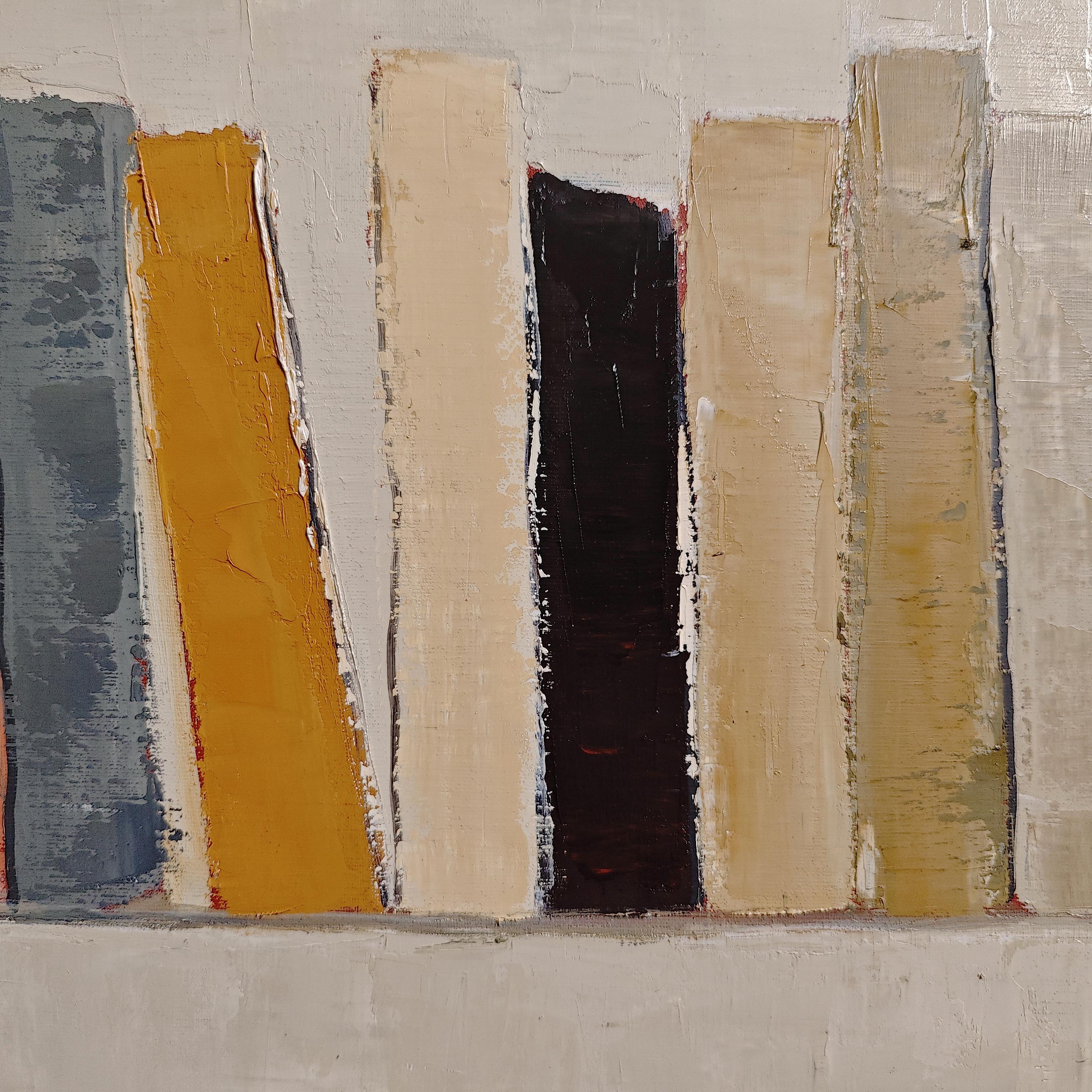 Strati di storia, astratto, Minimalismo, biblioteca, Colori, libri, Contemporaneo in vendita 6