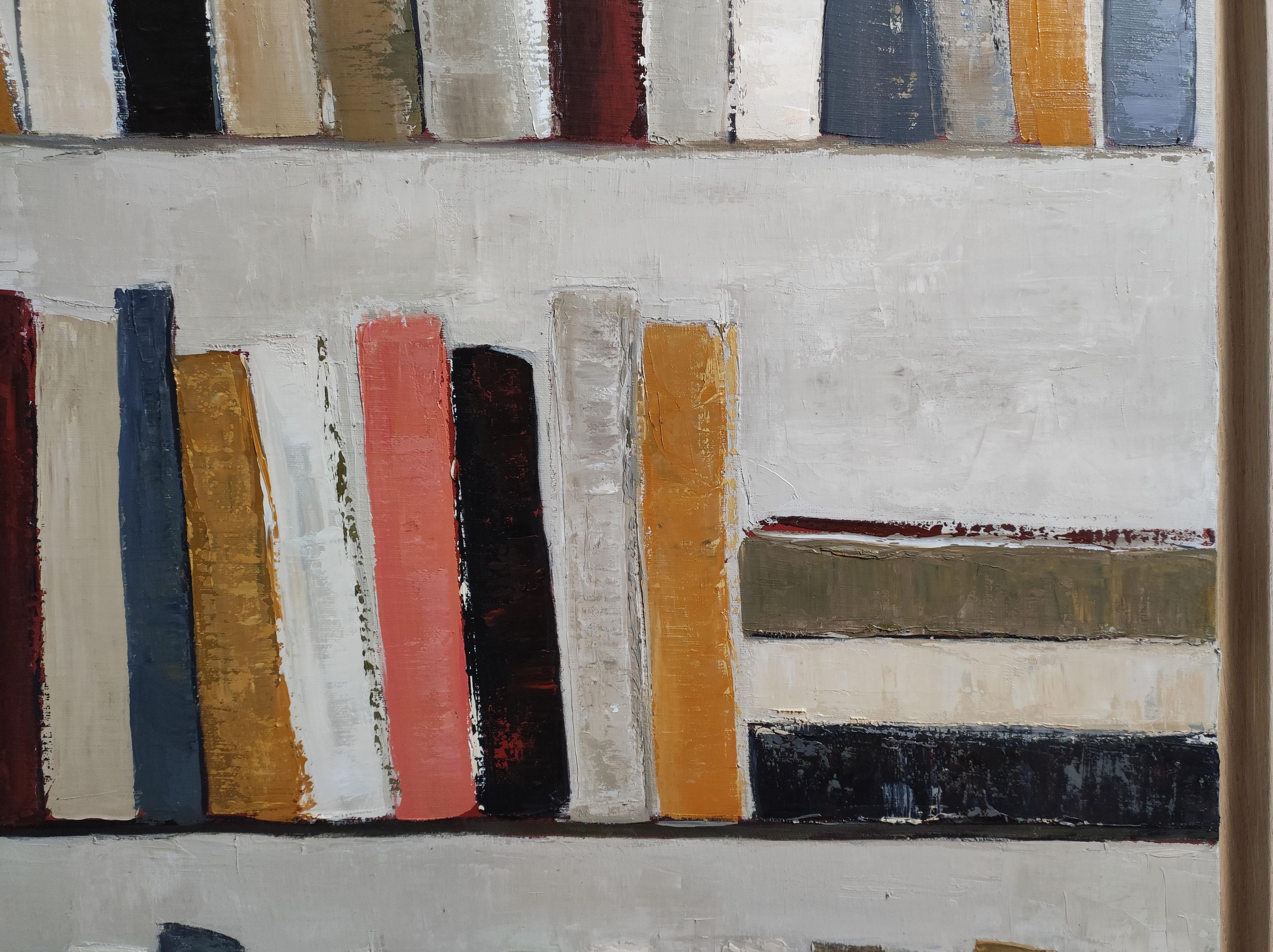 Strati di storia, astratto, Minimalismo, biblioteca, Colori, libri, Contemporaneo in vendita 4