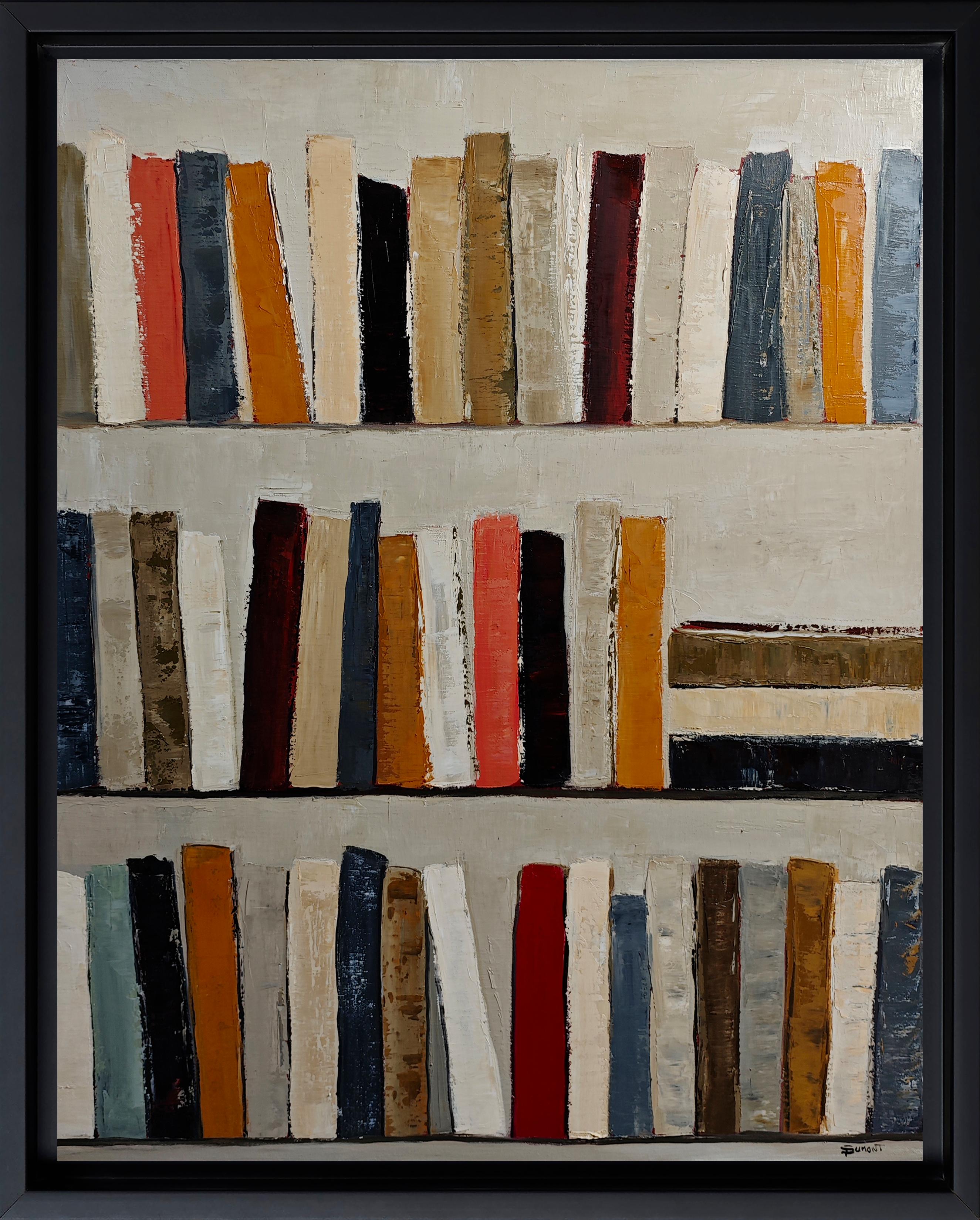 Strati di storia, astratto, Minimalismo, biblioteca, Colori, libri, Contemporaneo in vendita 1
