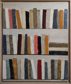 Capas de historia, abstracto, Minimalismo, biblioteca, Colores, libros, Contemporáneo