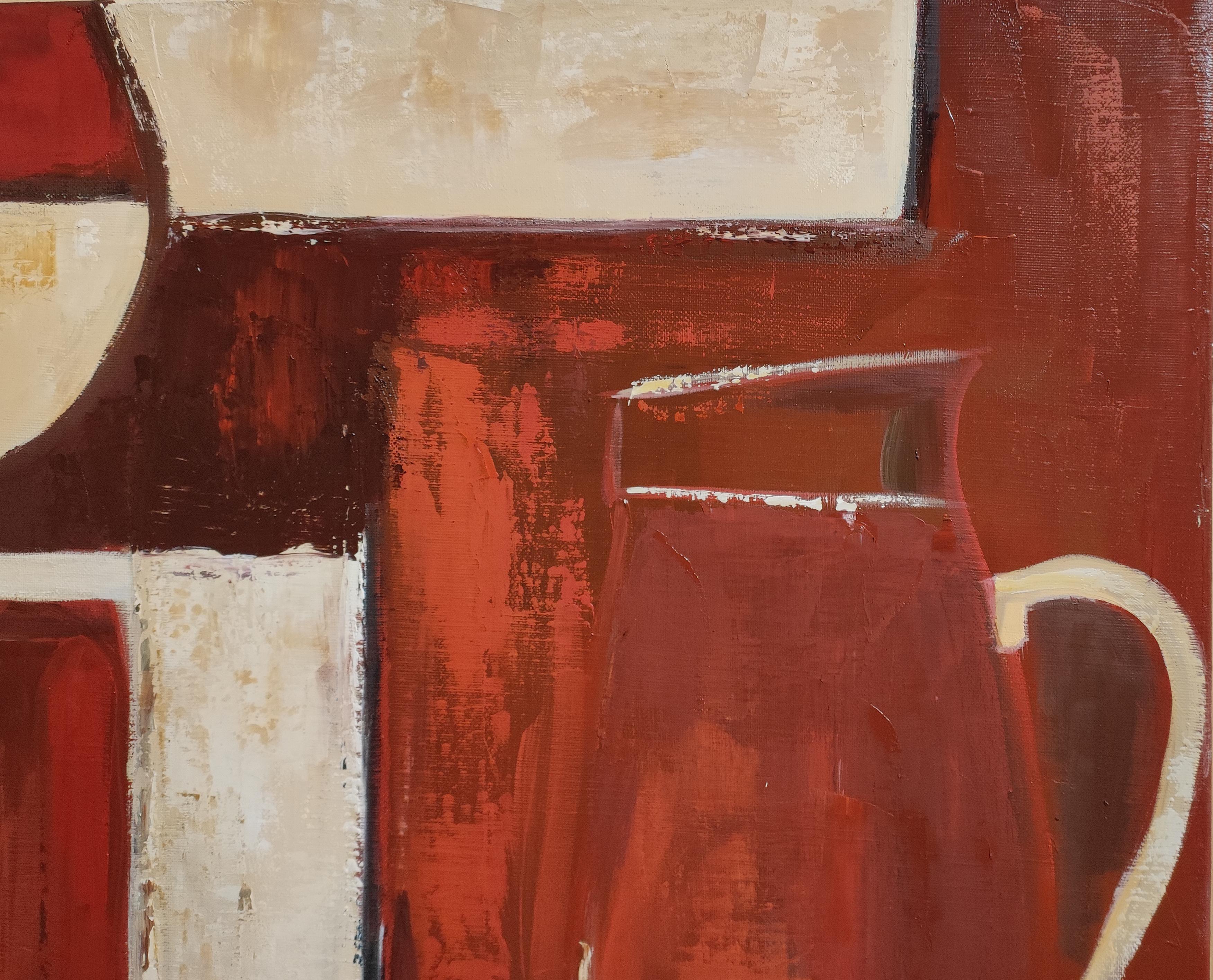 Le poids des couleurs- Pintura al óleo con textura, composición geométrica, abstracta en venta 1