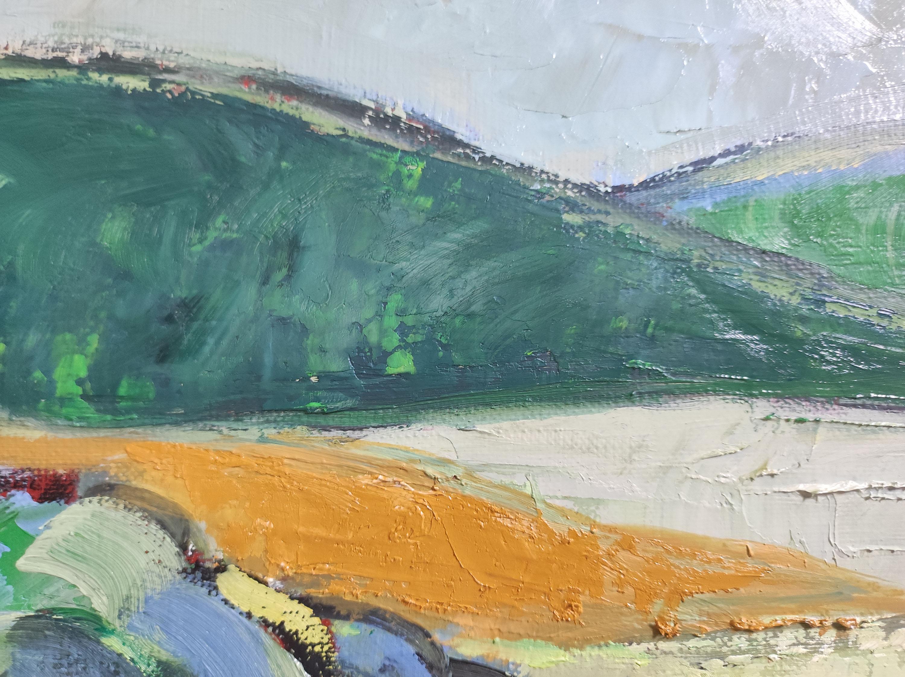 Le Sud, campagna francese, paesaggio verde, olio su tela, espressionismo 4