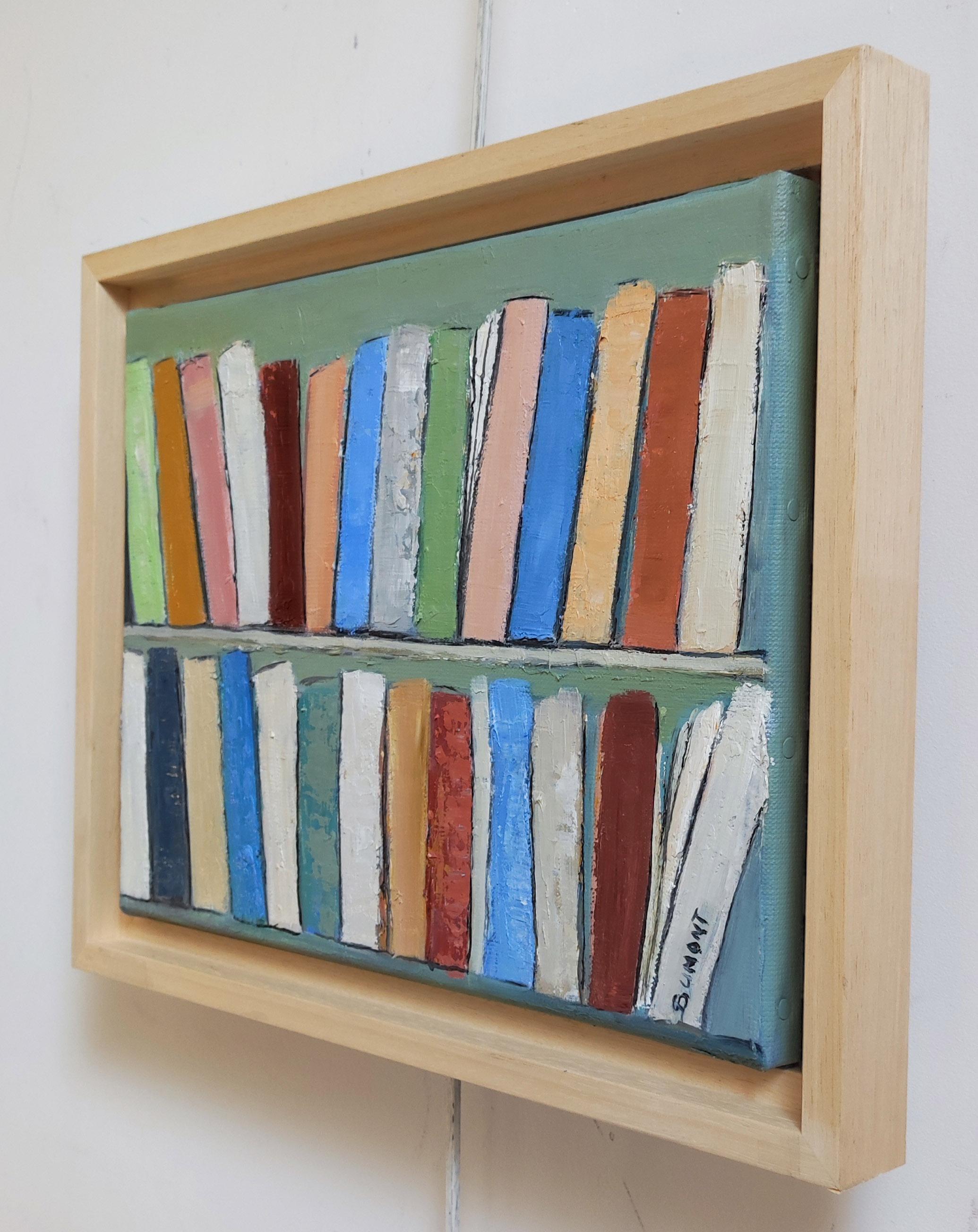 les livres, astratto colorato,  olio su tela, serie biblioteche, espressionismo - Painting Astrattismo geometrico di SOPHIE DUMONT