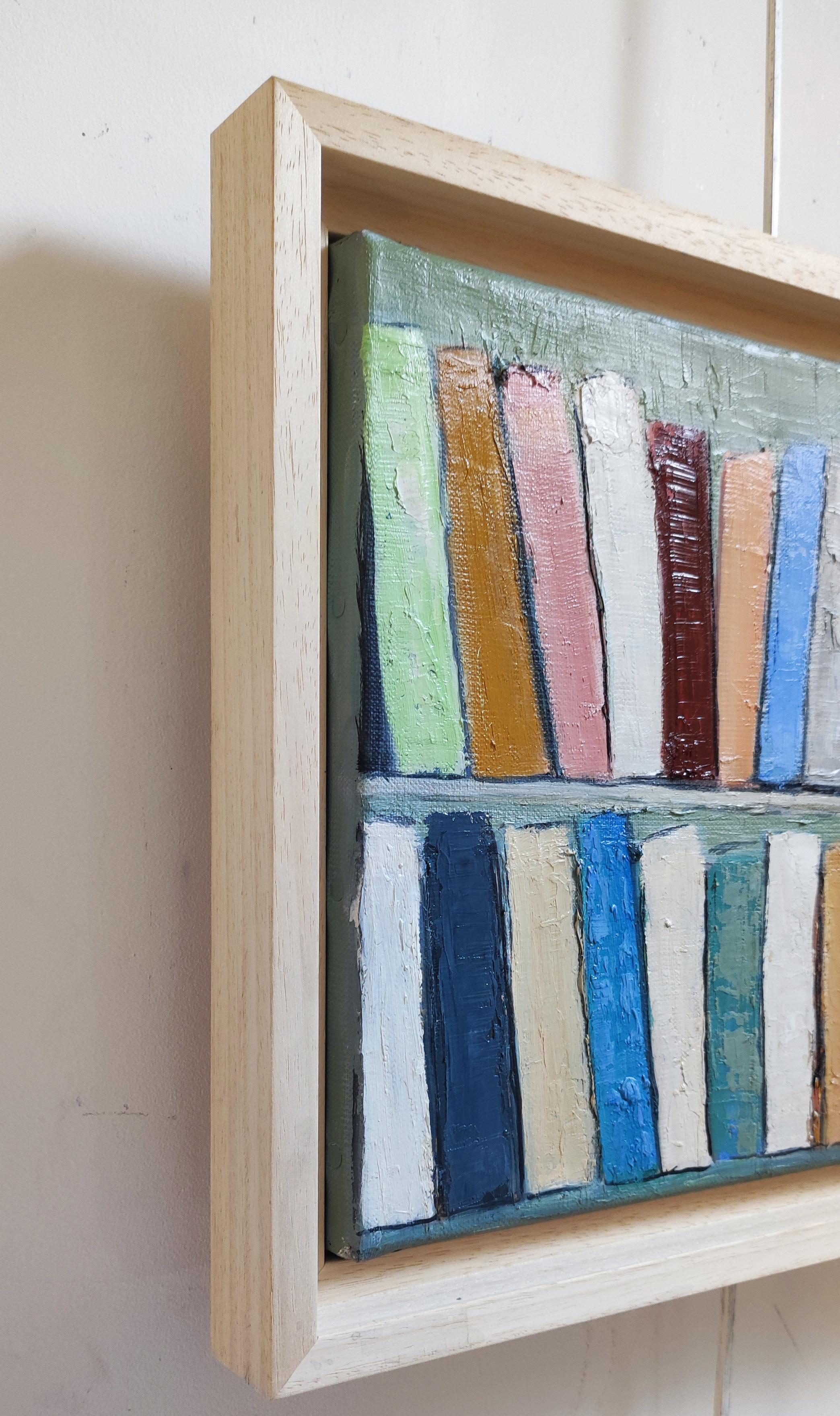 Quadro astratto di una biblioteca con libri colorati su tela di lino
Dal Rinascimento al XX secolo, il libro ci invita a tuffarci nell'immaginazione. L'artista ne approfitta dipingendo libri vicini all'astrazione geometrica in cui lo spettatore è