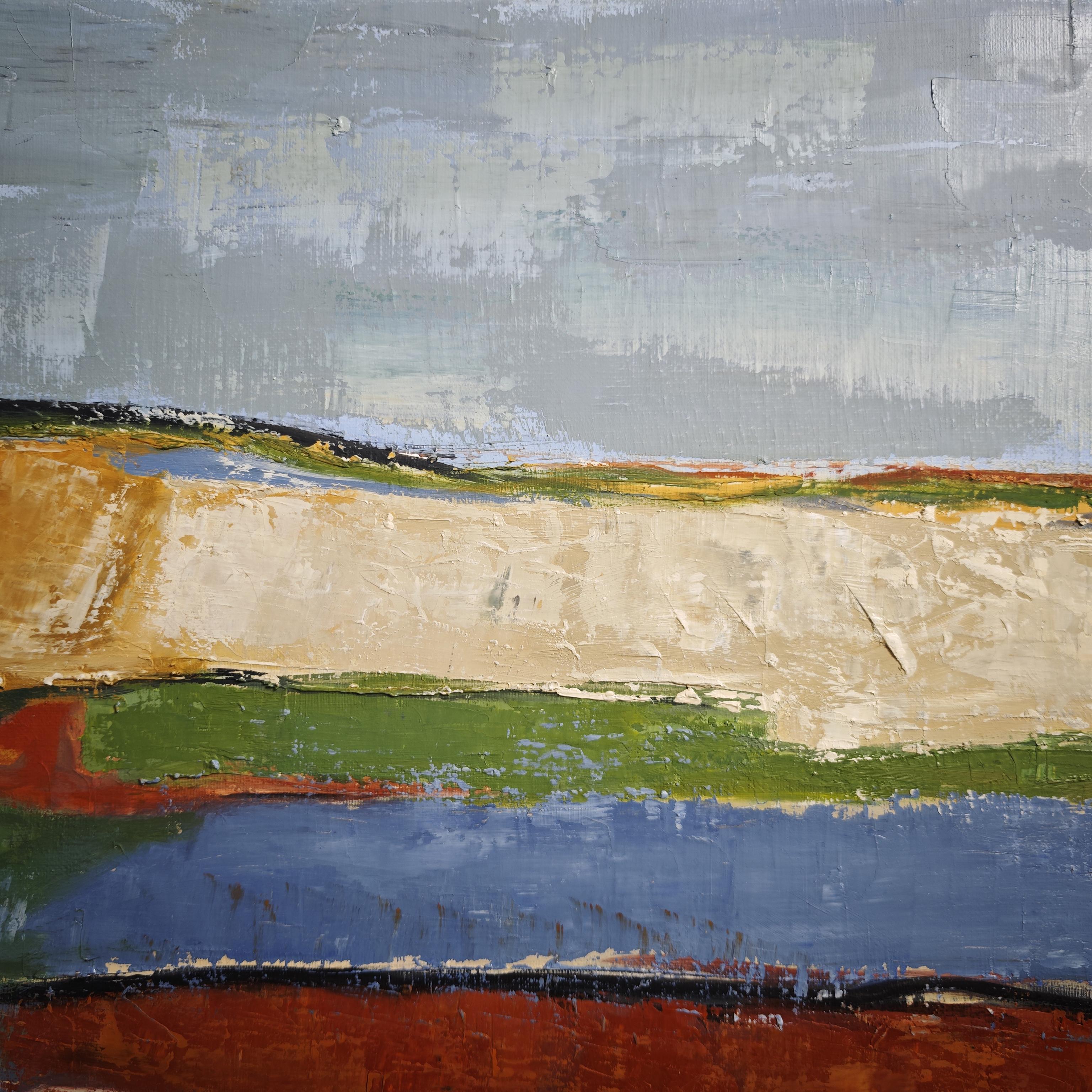 Les saisons 2, abstrakte Landschaft, Öl, Expressionismus, Multicolor, Französisch, Moderne im Angebot 10