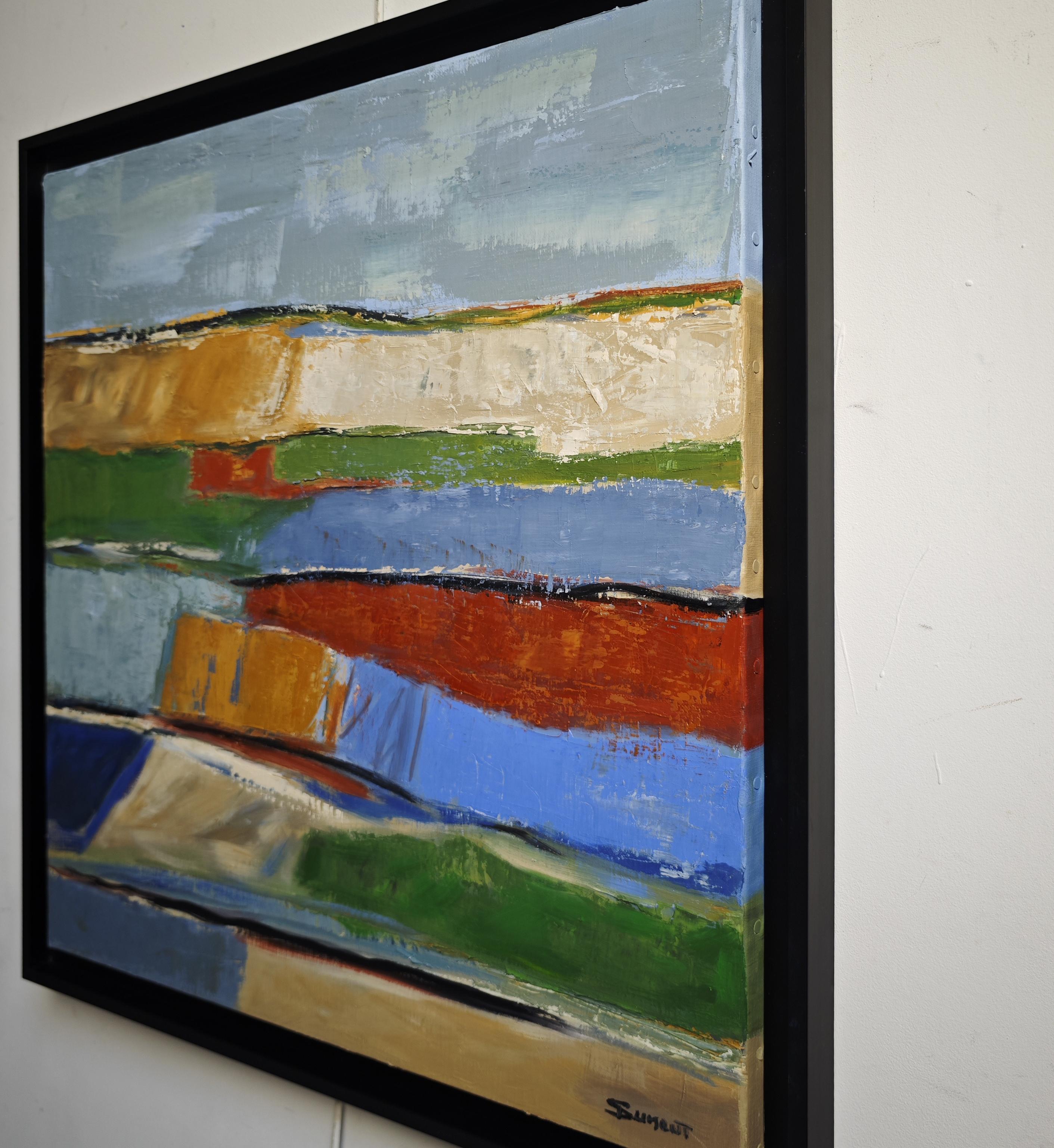 Les saisons 2, abstrakte Landschaft, Öl, Expressionismus, Multicolor, Französisch, Moderne (Abstrakter Expressionismus), Painting, von SOPHIE DUMONT
