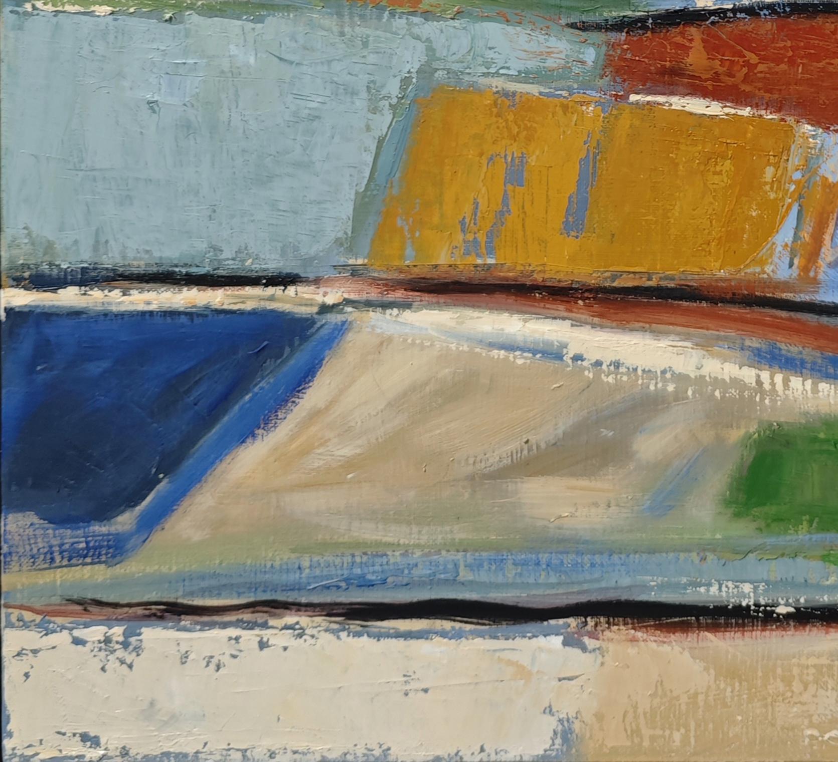 Les saisons 2, abstract lanscape, oil, expressionism, multicolor, french, modern For Sale 3