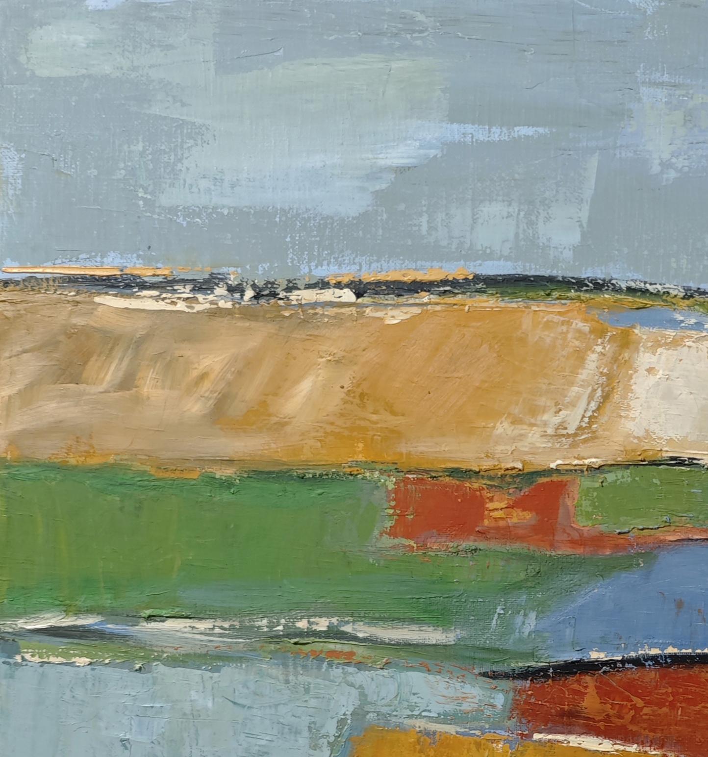 Les saisons 2, abstract lanscape, oil, expressionism, multicolor, french, modern For Sale 5