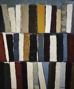 Les Tomes – Large Abstract Oil on Canvas, Signed, 2025