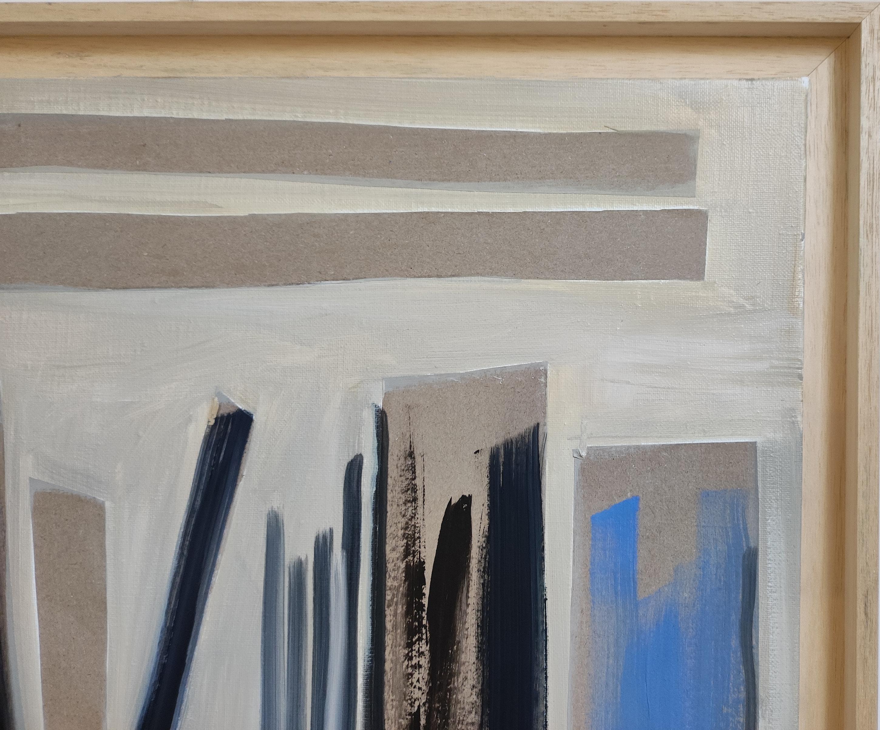 les versants du silence,  Astratto, Olio e collage su tela, Espressionismo in vendita 4